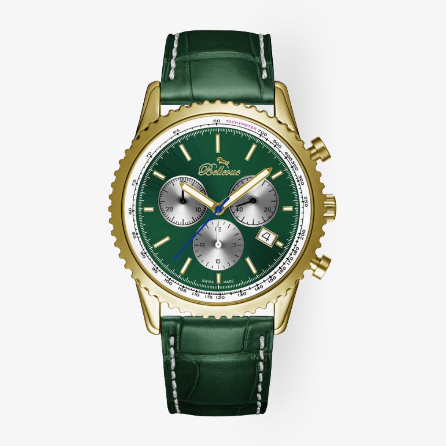 L.406 – Chronograph in IP-Gold und British Racing Green