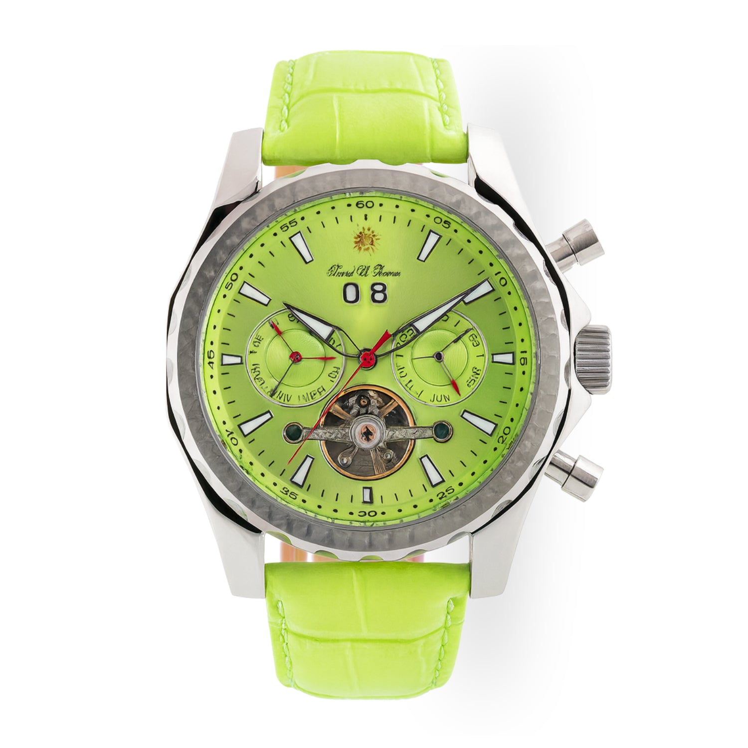 XL Automatique – RUB05-0469su-SL-lim – Vert citron avec balancier ouvert