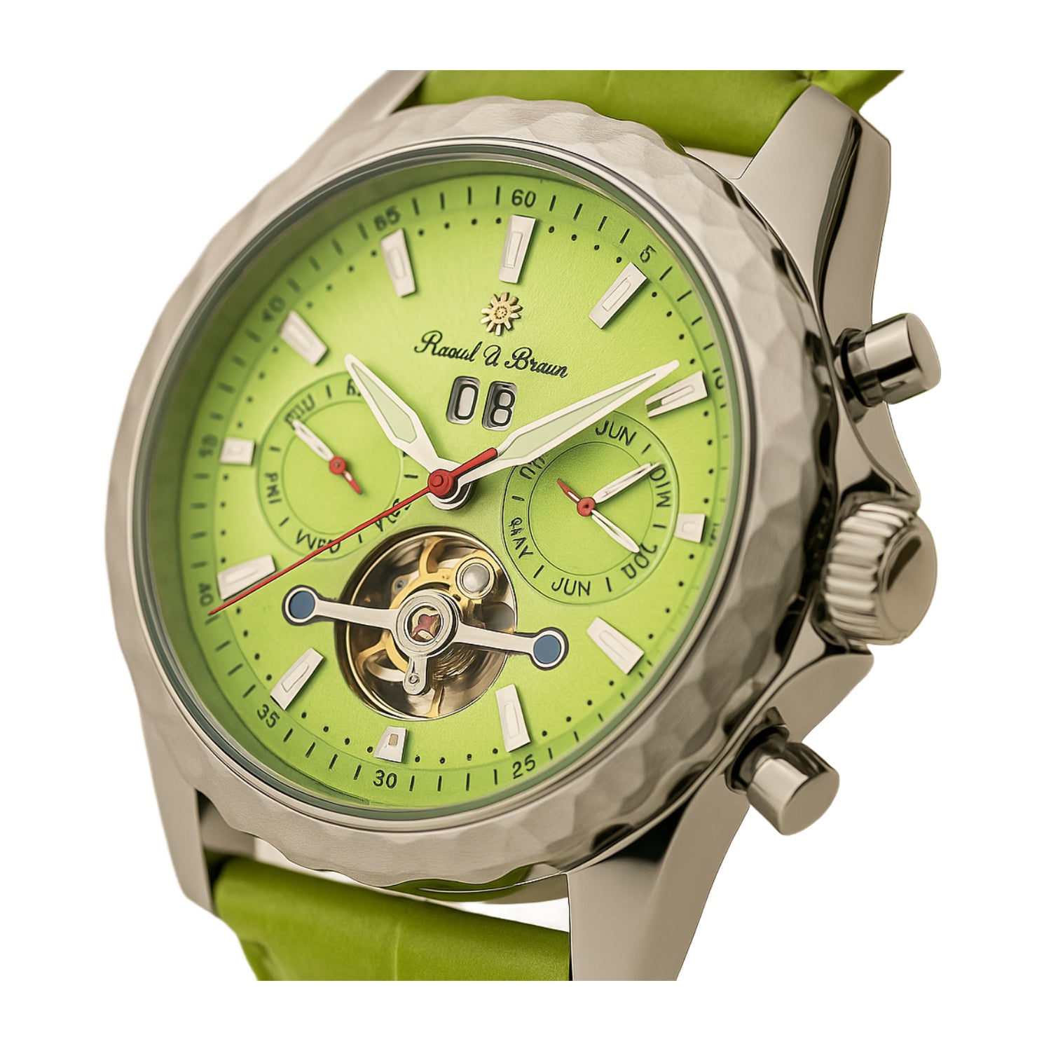 XL Automatique – RUB05-0469su-SL-lim – Vert citron avec balancier ouvert