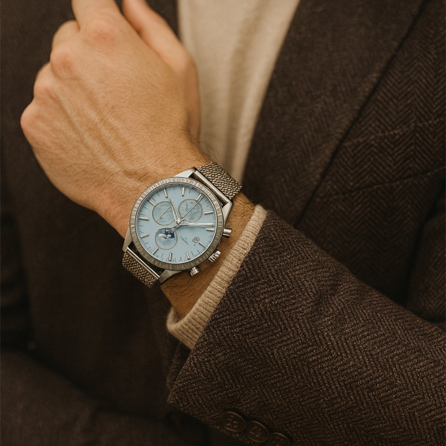 Automatik-Uhr – RUB05-0384-SM‑ebl – mit lumineszierendem Zifferblatt