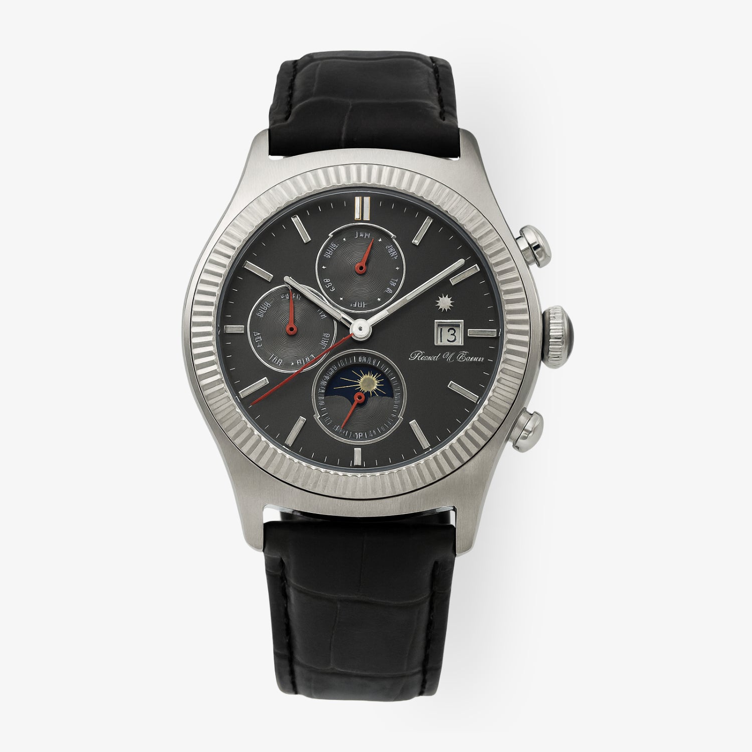 Automatik-Uhr RUB05-0384-SL – Anthrazit mit lumineszierendem Zifferblatt