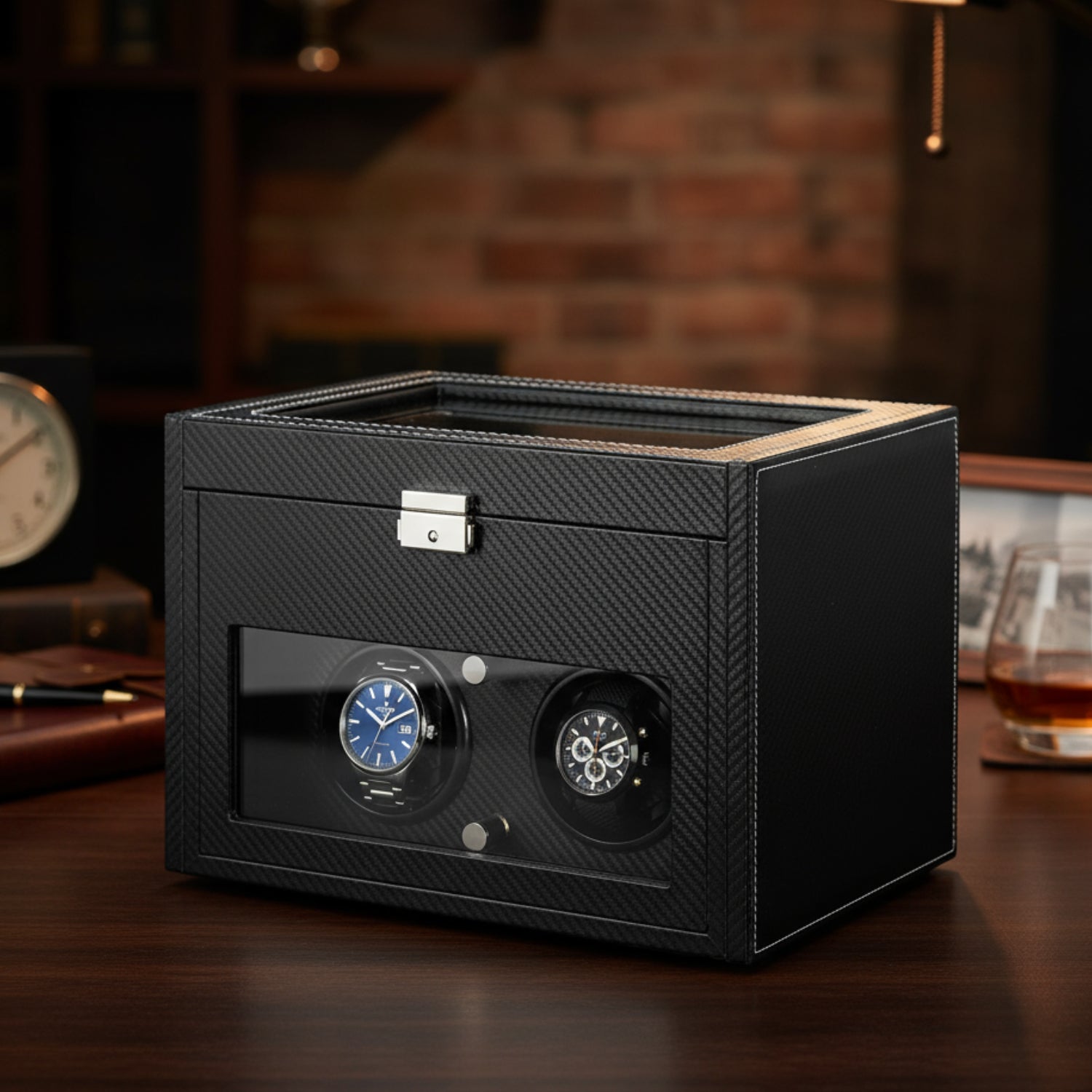 Uhrenbeweger «Daytona» – Piano Black & Carbon