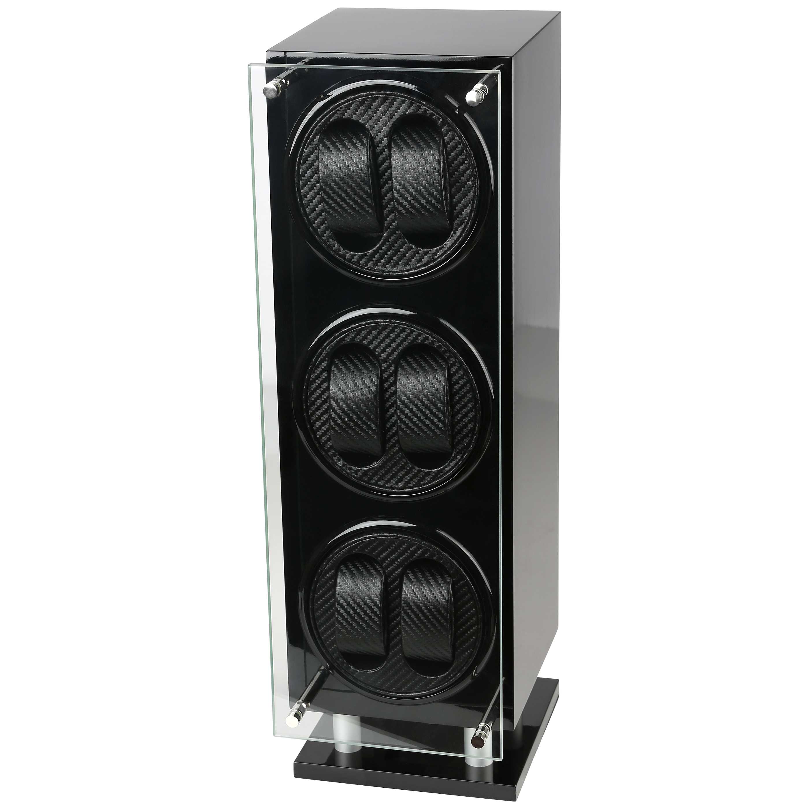 Uhrenbeweger «Tower» – Piano Black & Carbon