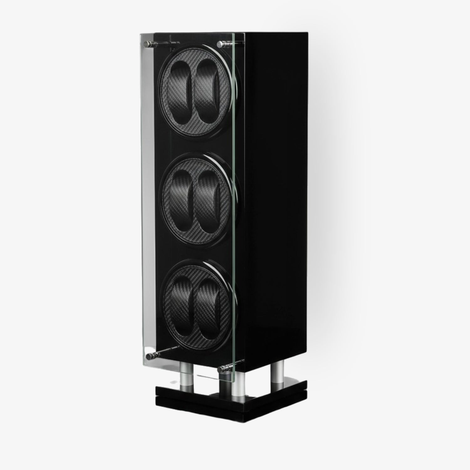 Uhrenbeweger «Tower» – Piano Black & Carbon