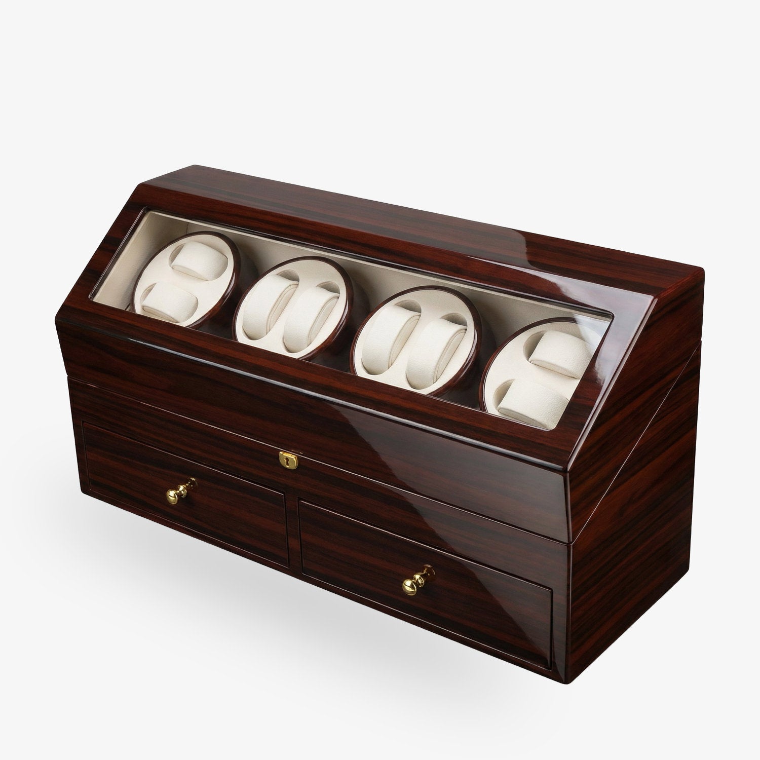 8 carica orologi «Kubus» 4/8 Ciliegio brasiliano / Beige