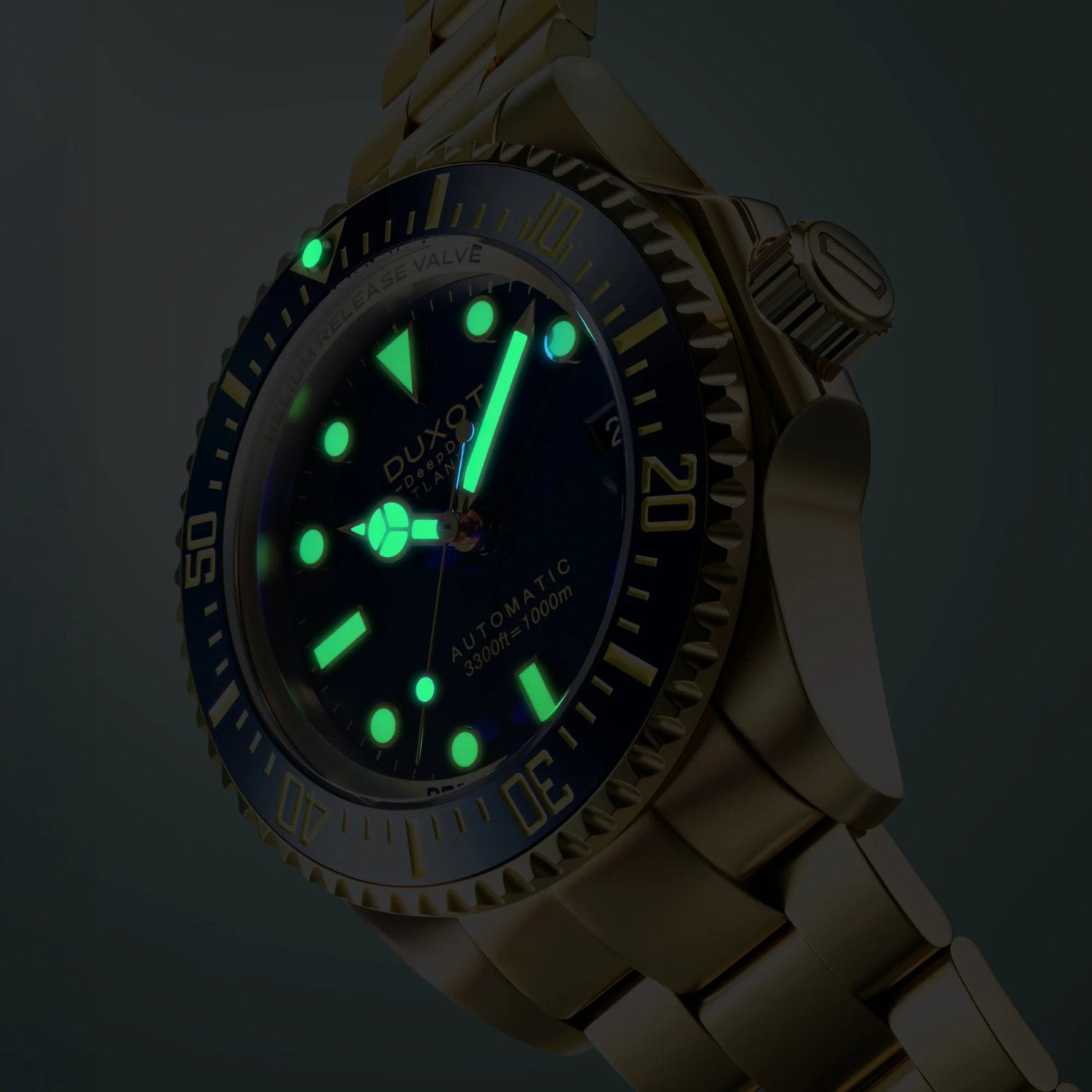 Automatikuhr ATLANTICA Deep Dive Automatic Limited Edition DX-2066-77 mit leuchtenden Ziffern und robustem Edelstahlgehäuse