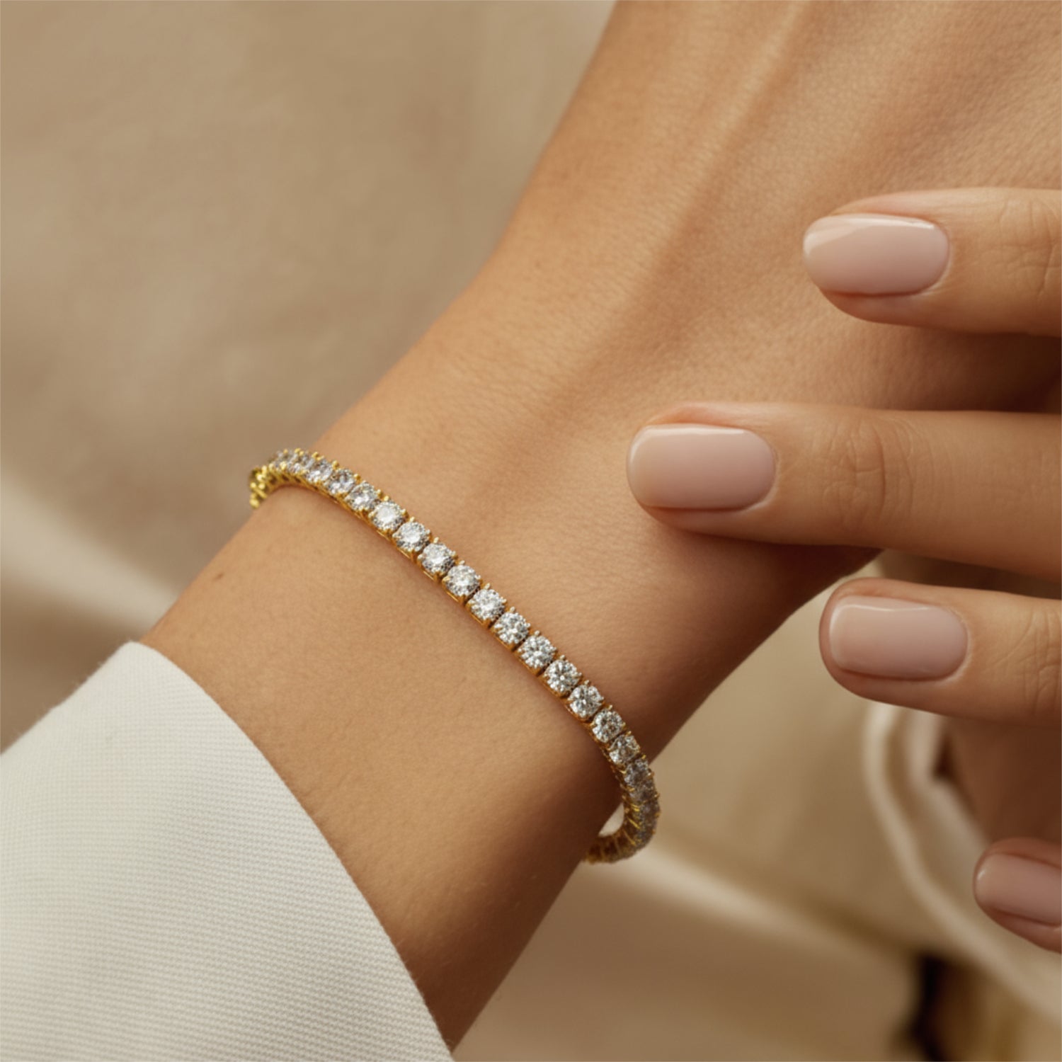 Tennisarmband Maxima – 585er Gelbgold mit 5 ct Brillanten