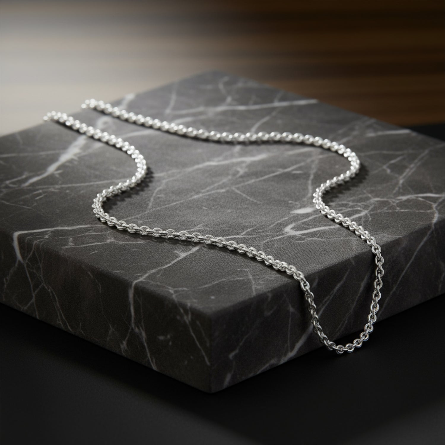 Ankerkette Silver Flex Chain – 585er Weissgold, ca. 2,5 g
