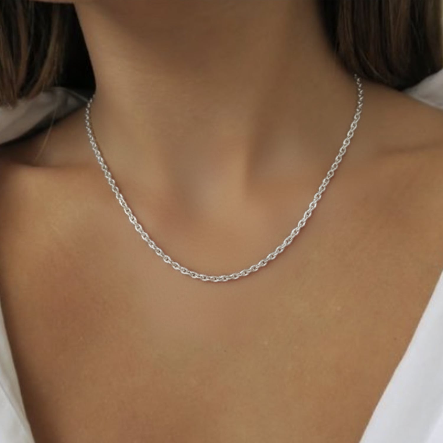 Ankerkette Silver Flex Chain – 585er Weissgold, ca. 2,5 g