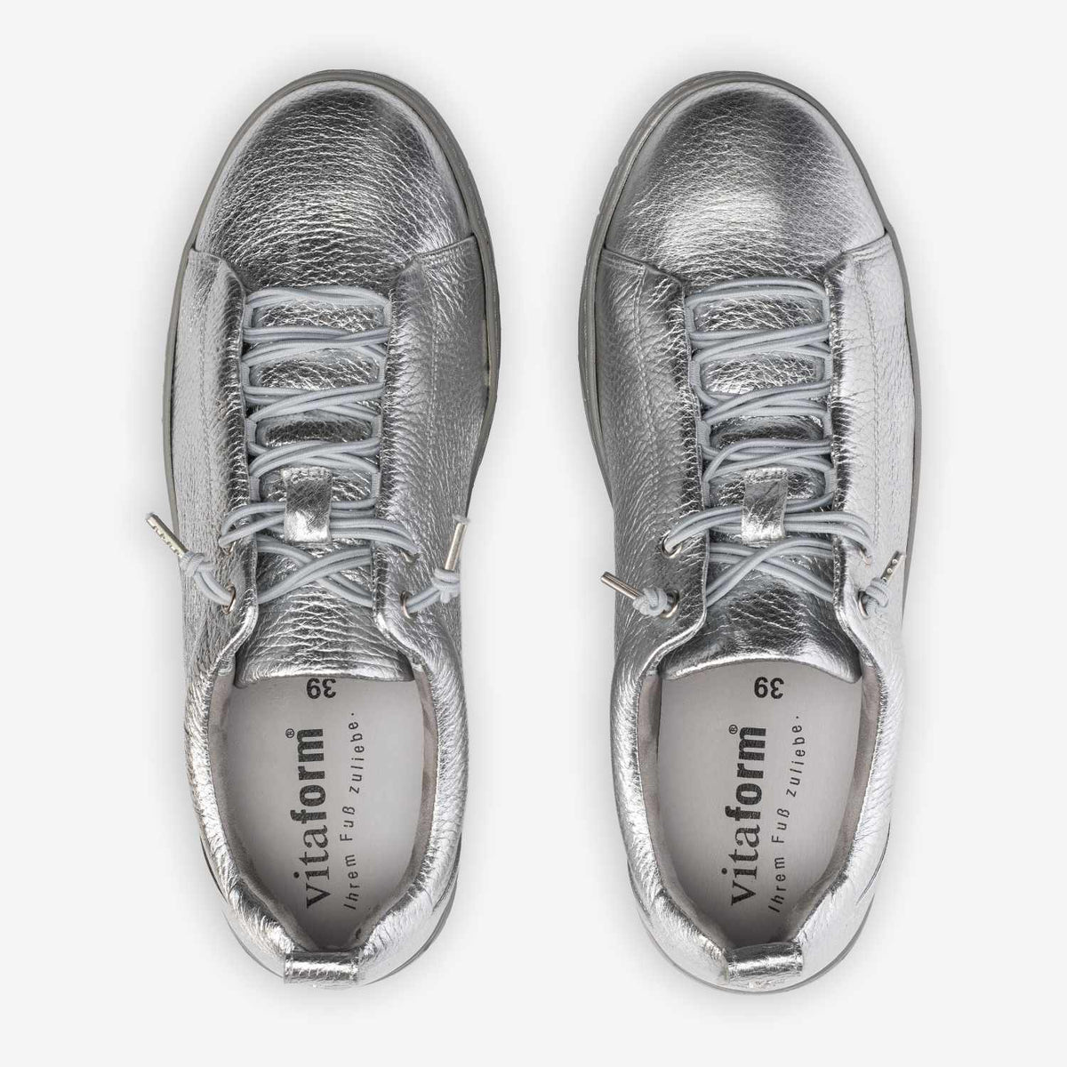 VITAFORM Sneaker Hirschleder Corvatsch in Silber – Ansicht 4
