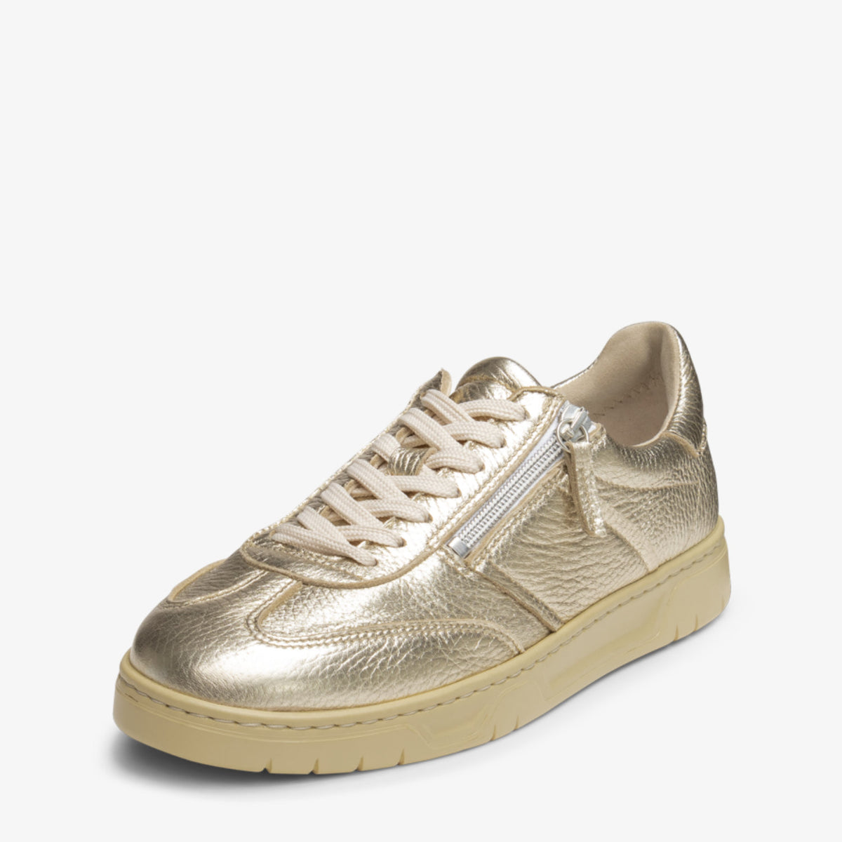 VITAFORM Sneaker Hirschleder Moléson in Gold – Produktbild