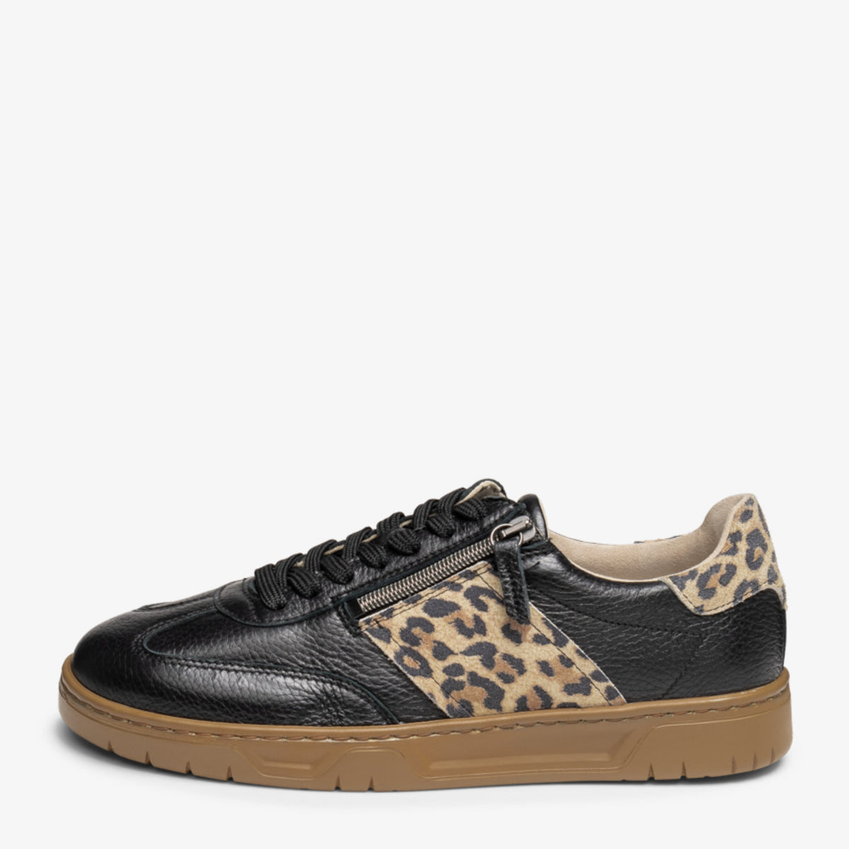 VITAFORM Sneaker Hirschleder Moléson in Schwarz-Leo – Ansicht 3