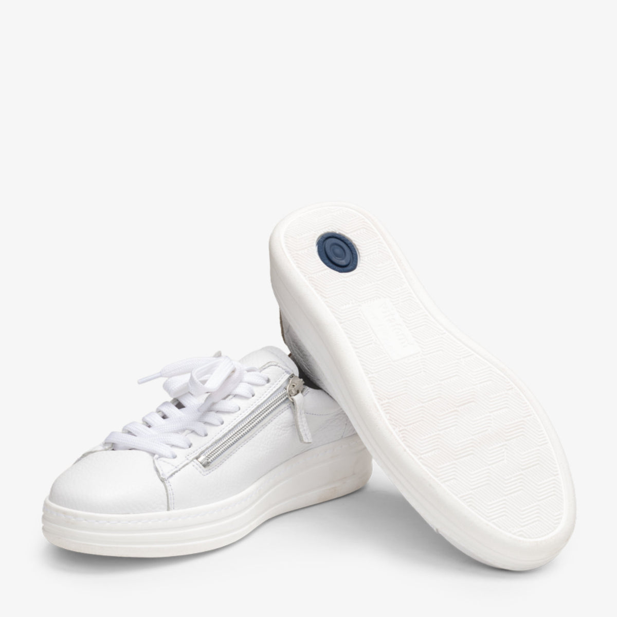 VITAFORM Sneaker Hirschleder Rigi in Weiss-Leo – Ansicht 2