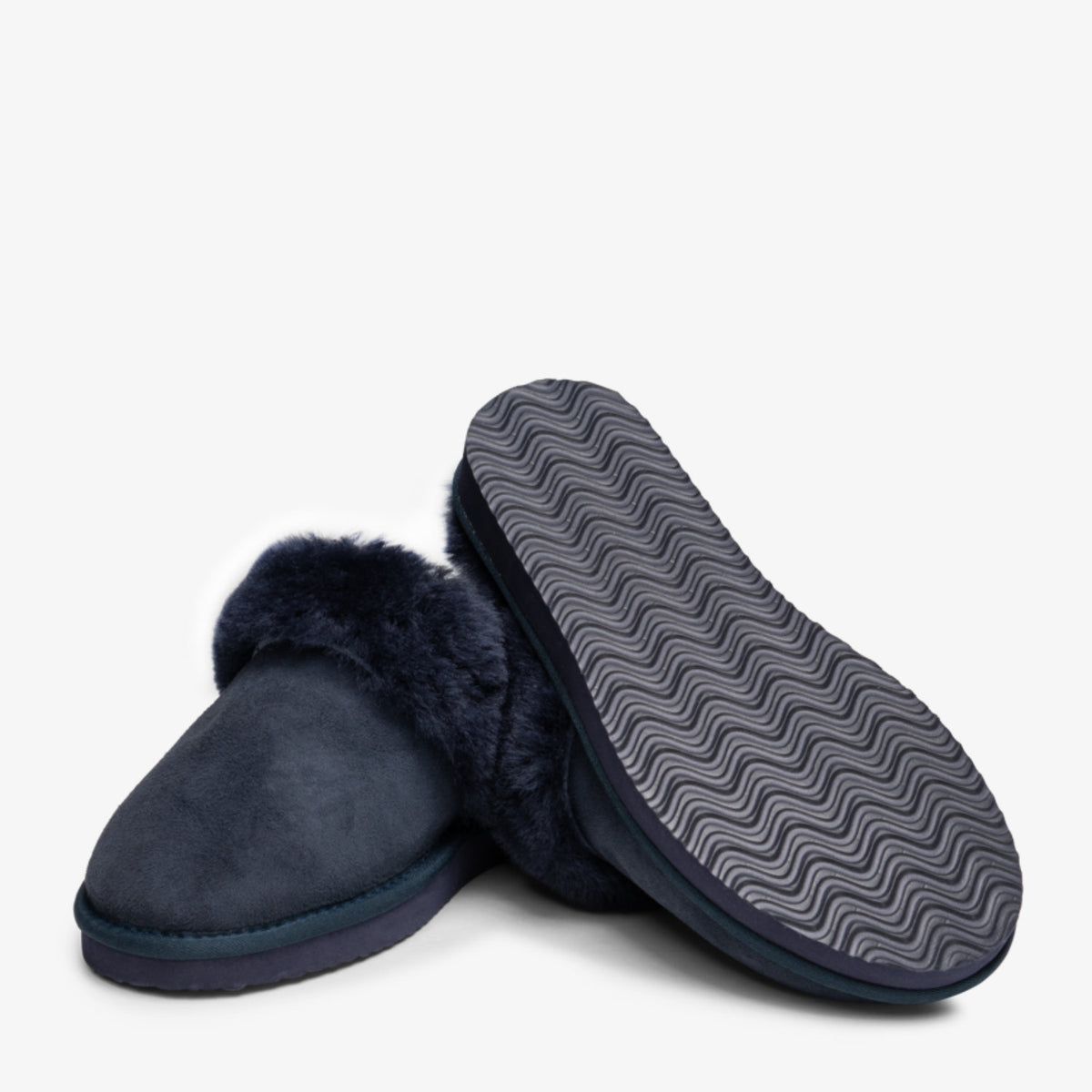 VITAFORM Hausschuh Doubleface Arosa in Marine – Ansicht 2