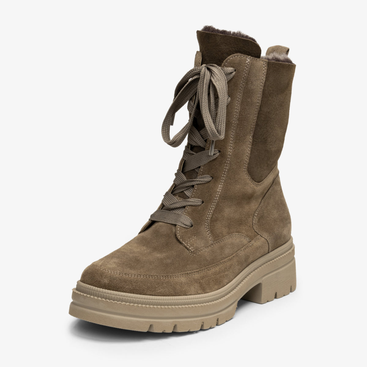 VITAFORM Stiefelette Veloursleder Zermatt in Dunkeltaupe – Produktbild
