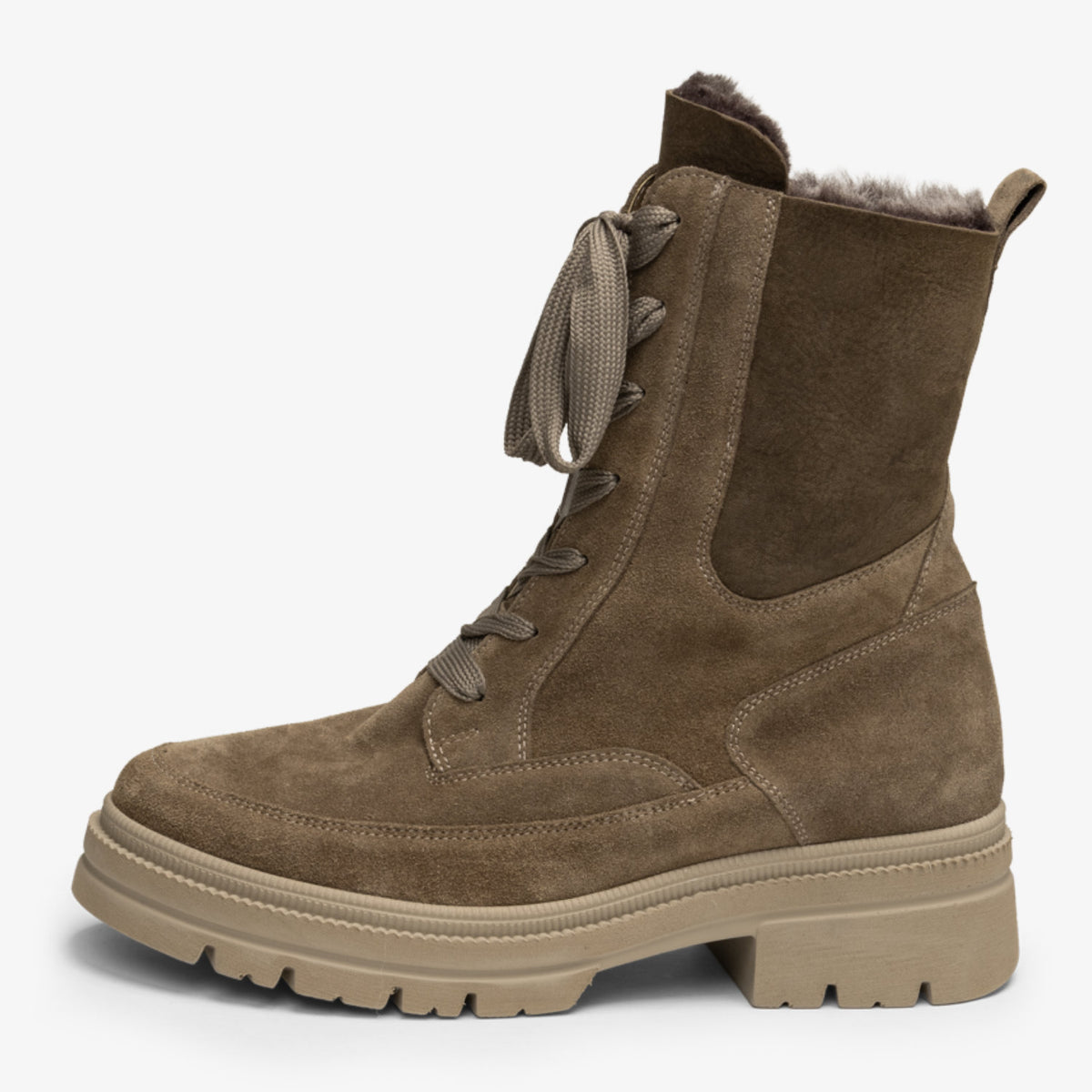 VITAFORM Stiefelette Veloursleder Zermatt in Dunkeltaupe – Ansicht 3
