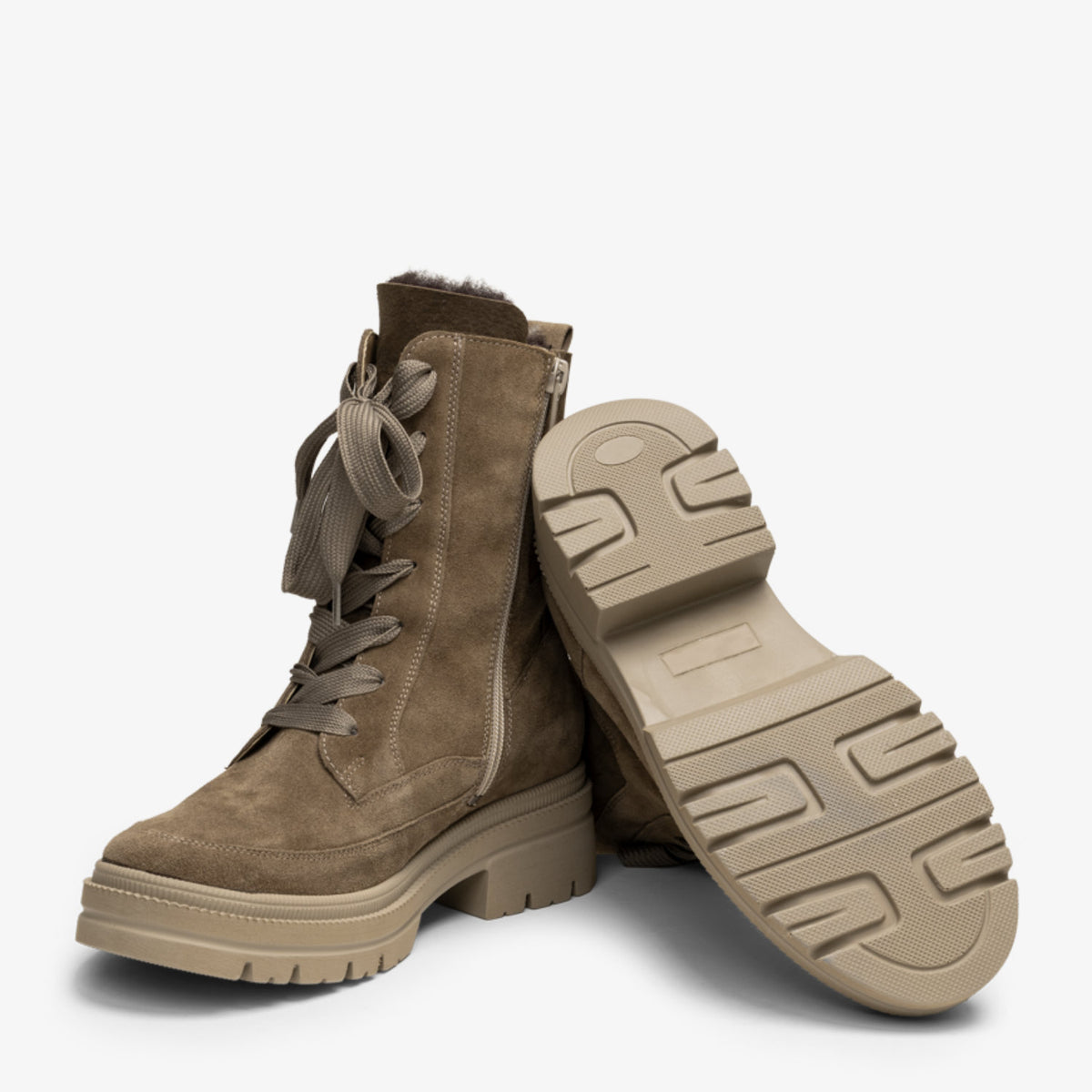 VITAFORM Stiefelette Veloursleder Zermatt in Dunkeltaupe – Ansicht 2