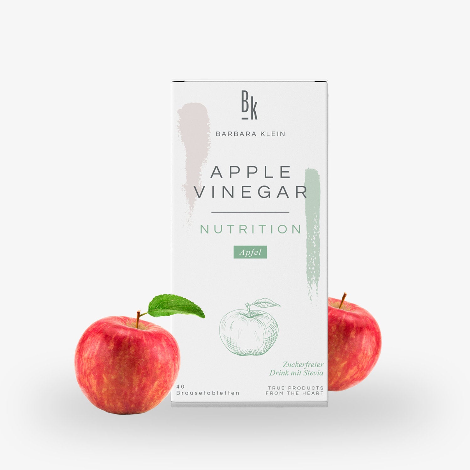 APPLE VINEGAR Brausetabletten mit Stevia – 2 x 20 Brausetabletten