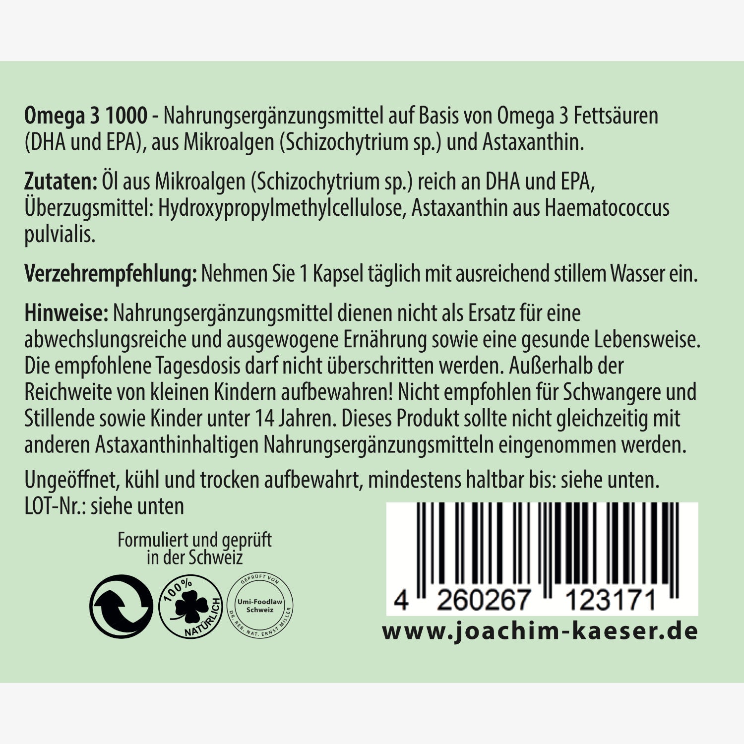 Omega 3 – 60 Kapseln