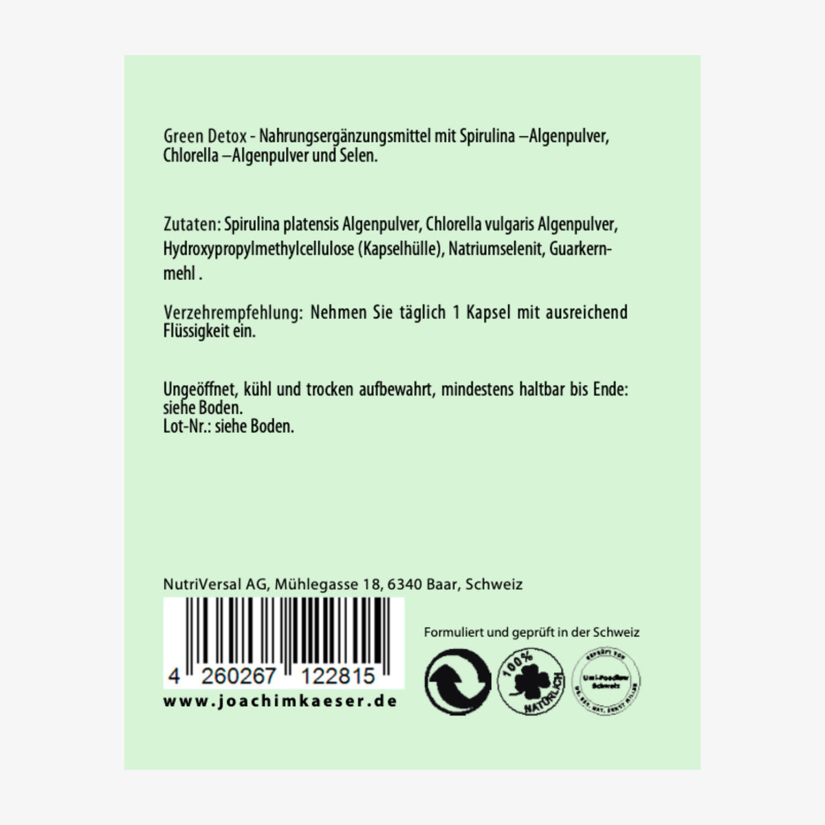 Disintossicazione verde – 60 capsule