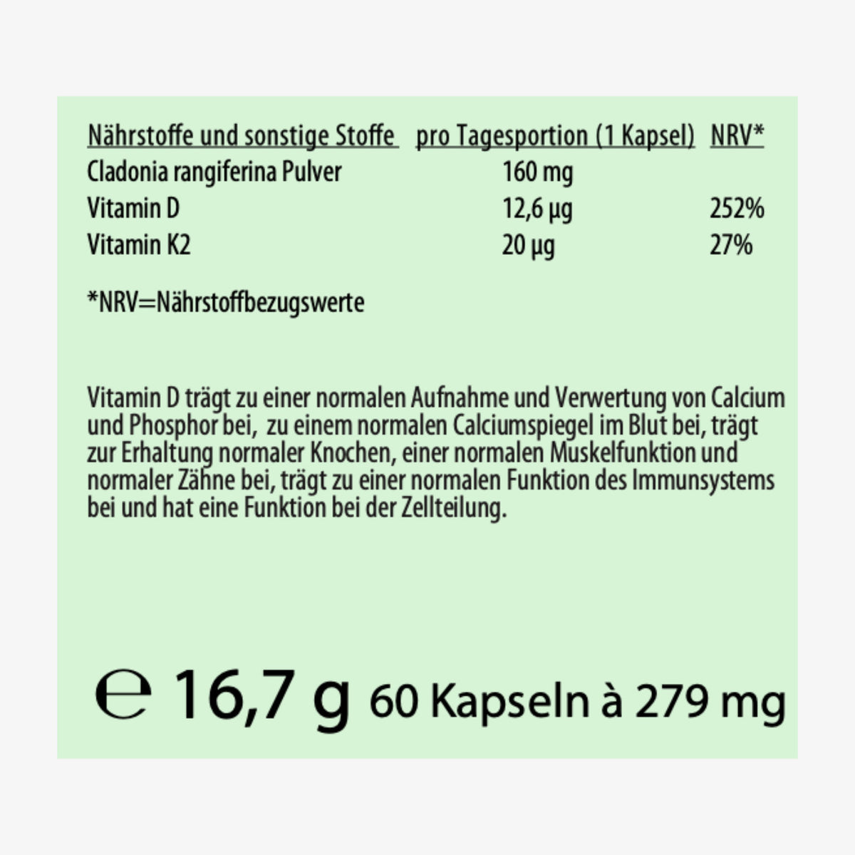 Facteur D 2.0 – 60 gélules