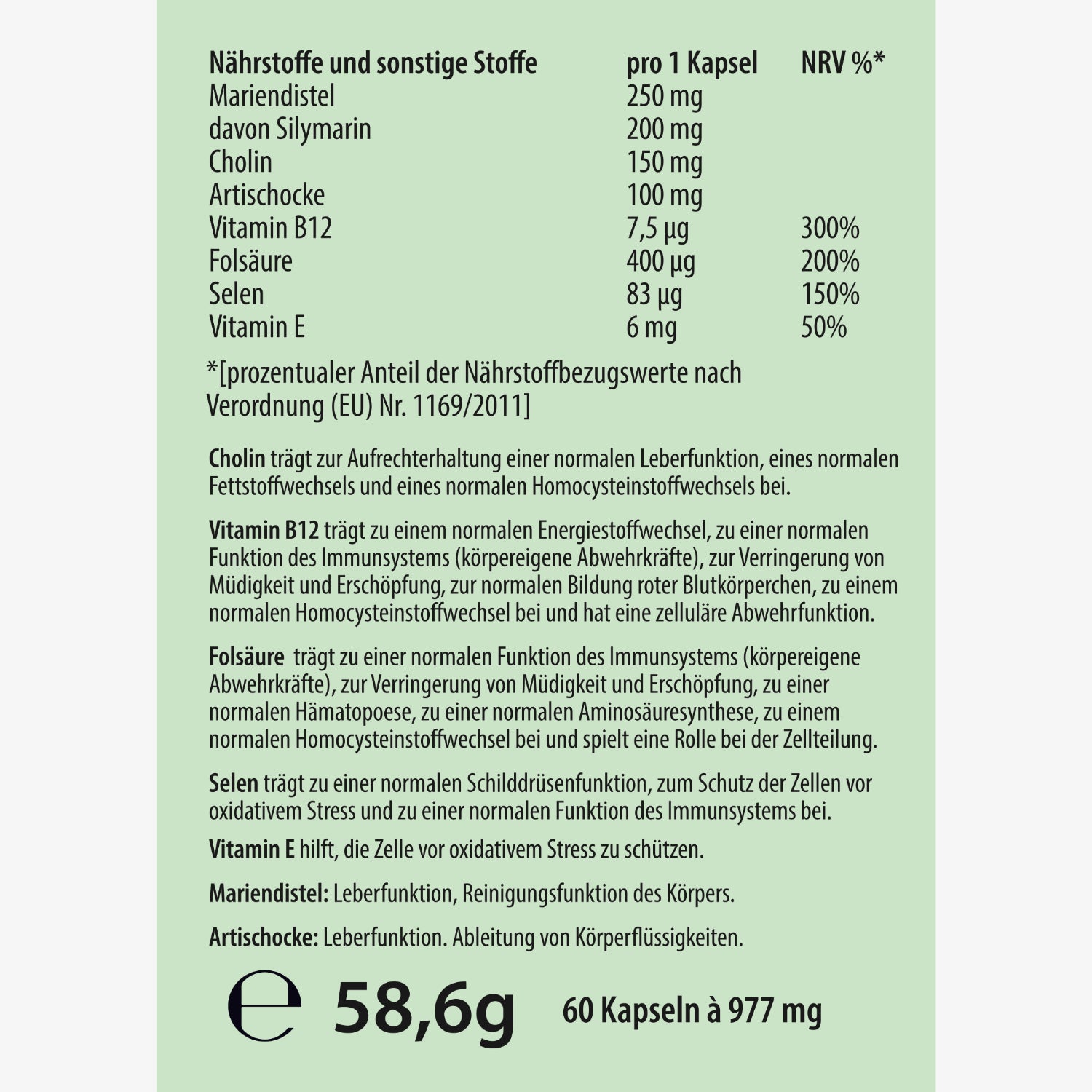 Leber Vital – 60 Kapseln