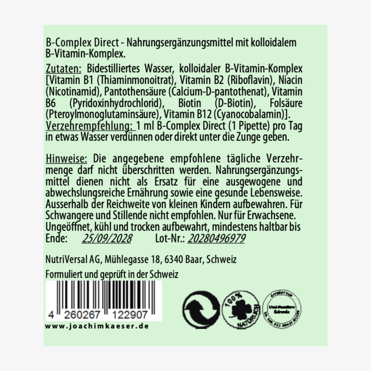 B-Complex Direct – 60 ml