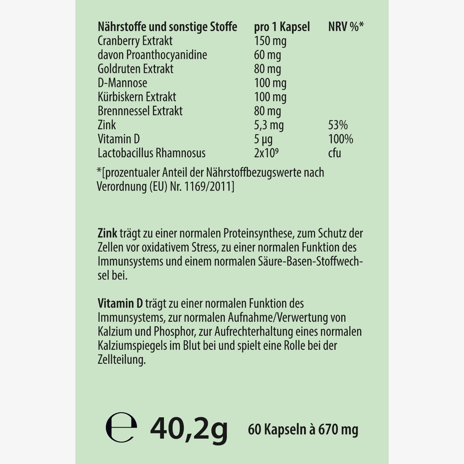 Bladder PAC 40 – Vessie et voies urinaires – 60 capsules