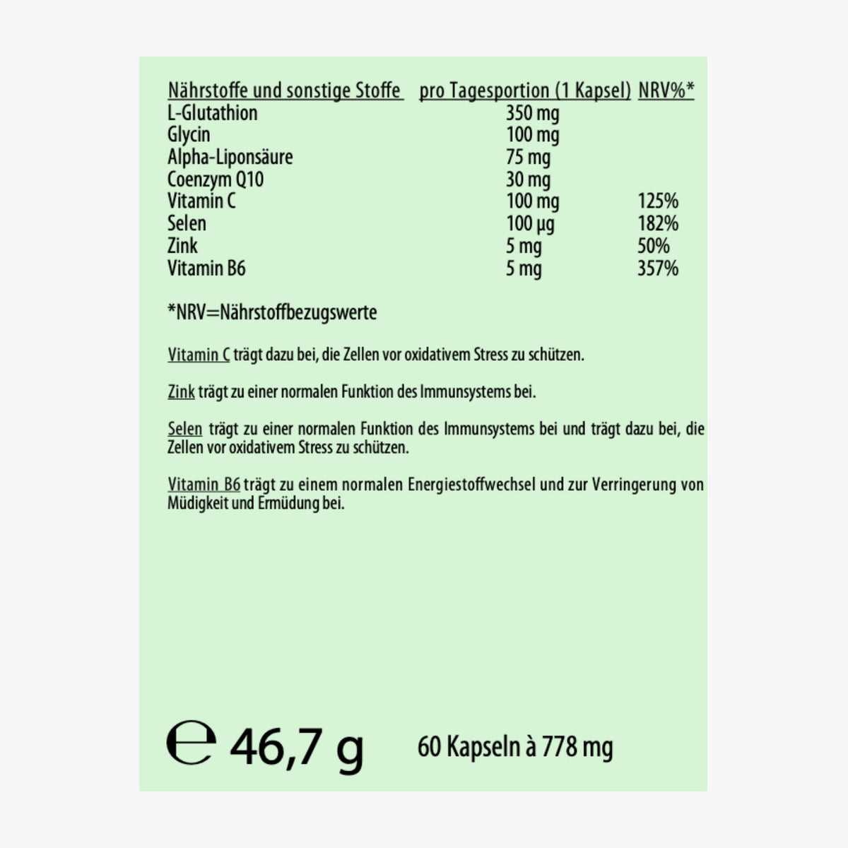 Glutatione+ capsule – 60 pezzi