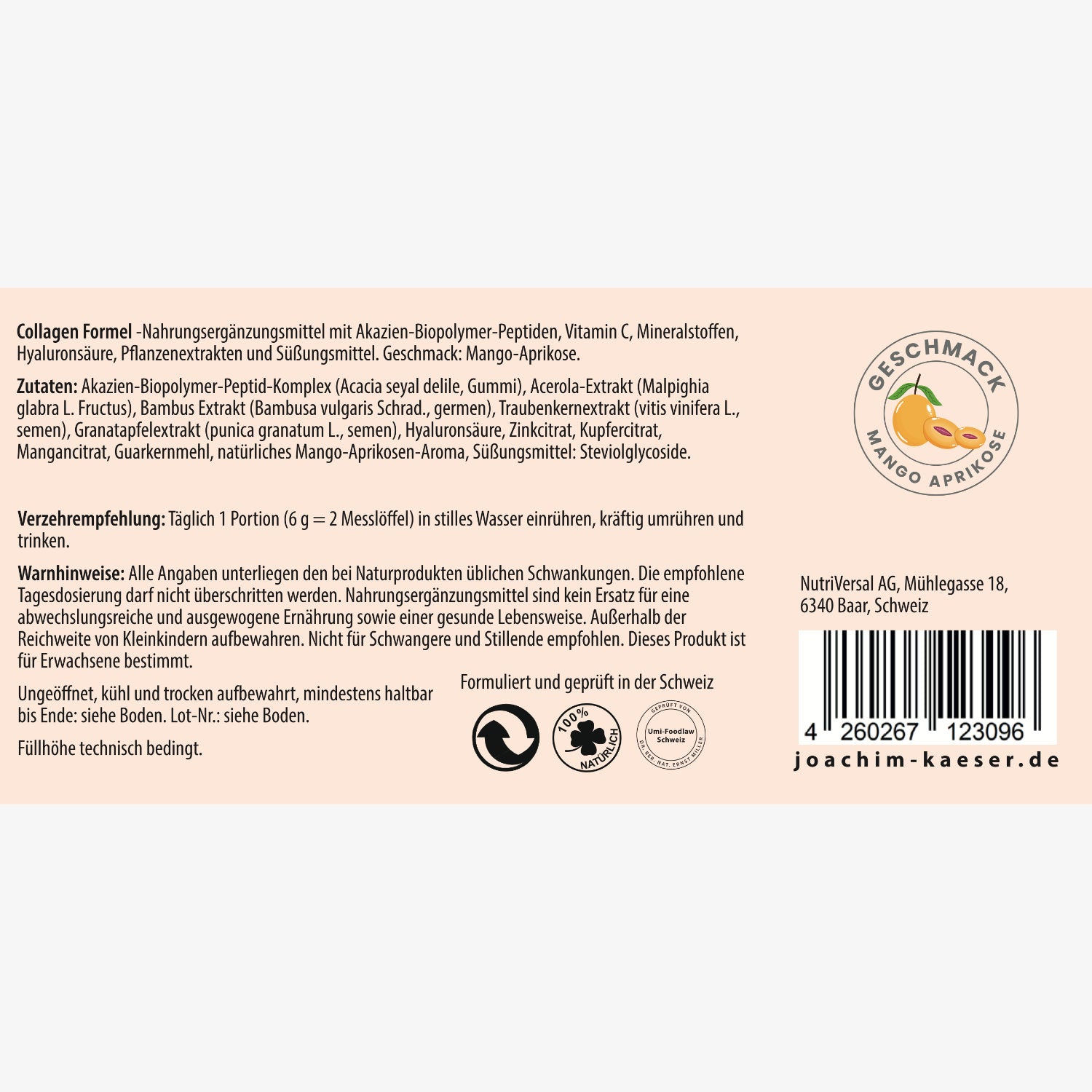 Collagen Formel mit Akazienpeptiden – 180 g