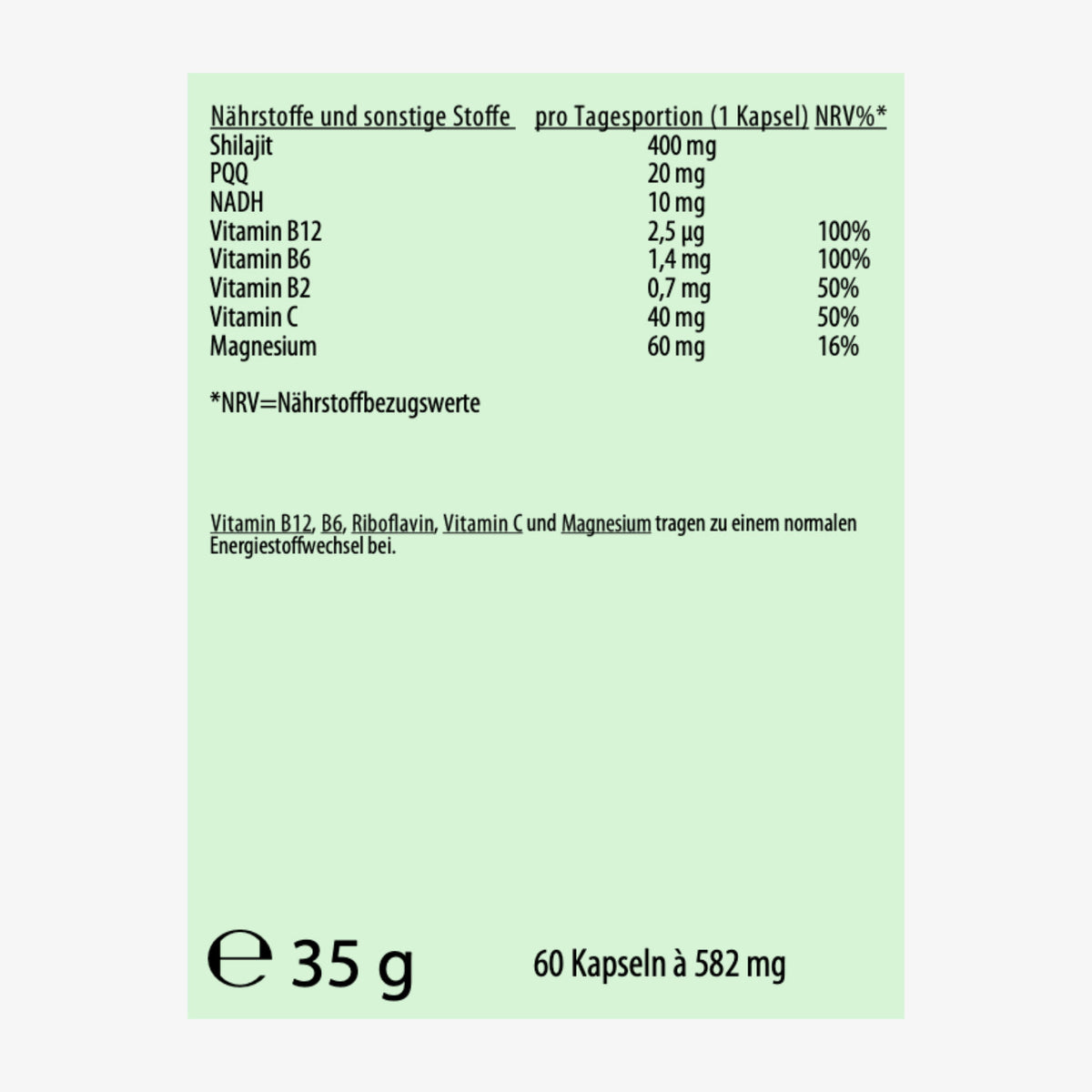 Mitochondrial Booster – 60 Kapseln