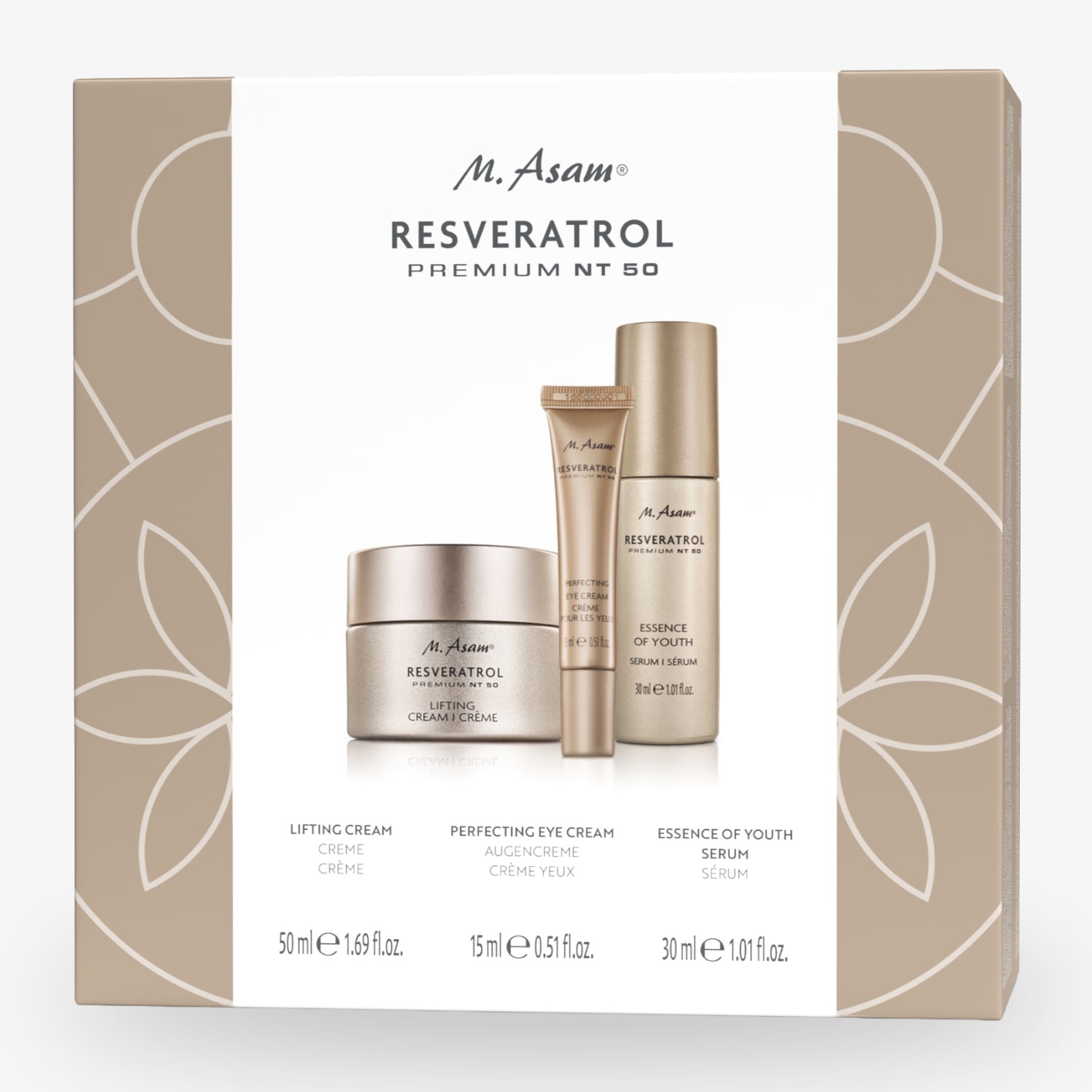 RESVERATROL PREMIUM NT50 Liftende Pflegeroutine XXL – 3-teilig