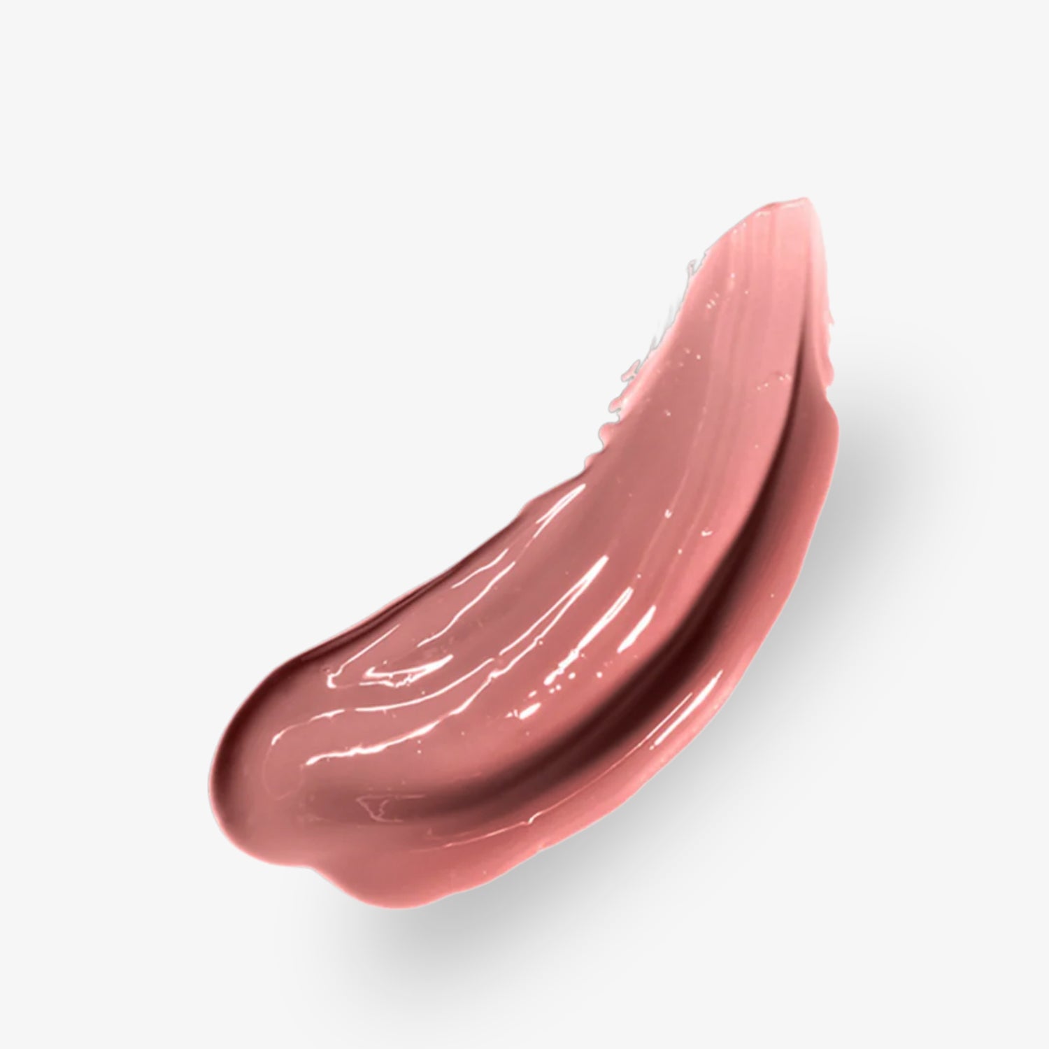 Rosa Lippenstiftstreifen auf weißem Hintergrund.