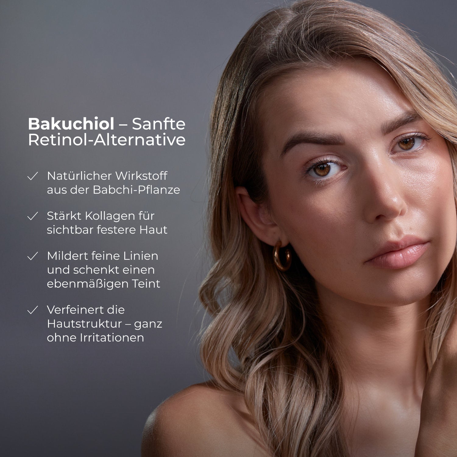 Bakuchiol Serum – Sanftes Anti-Aging Serum für sensible Haut, 30 ml, Anti Aging Serum.