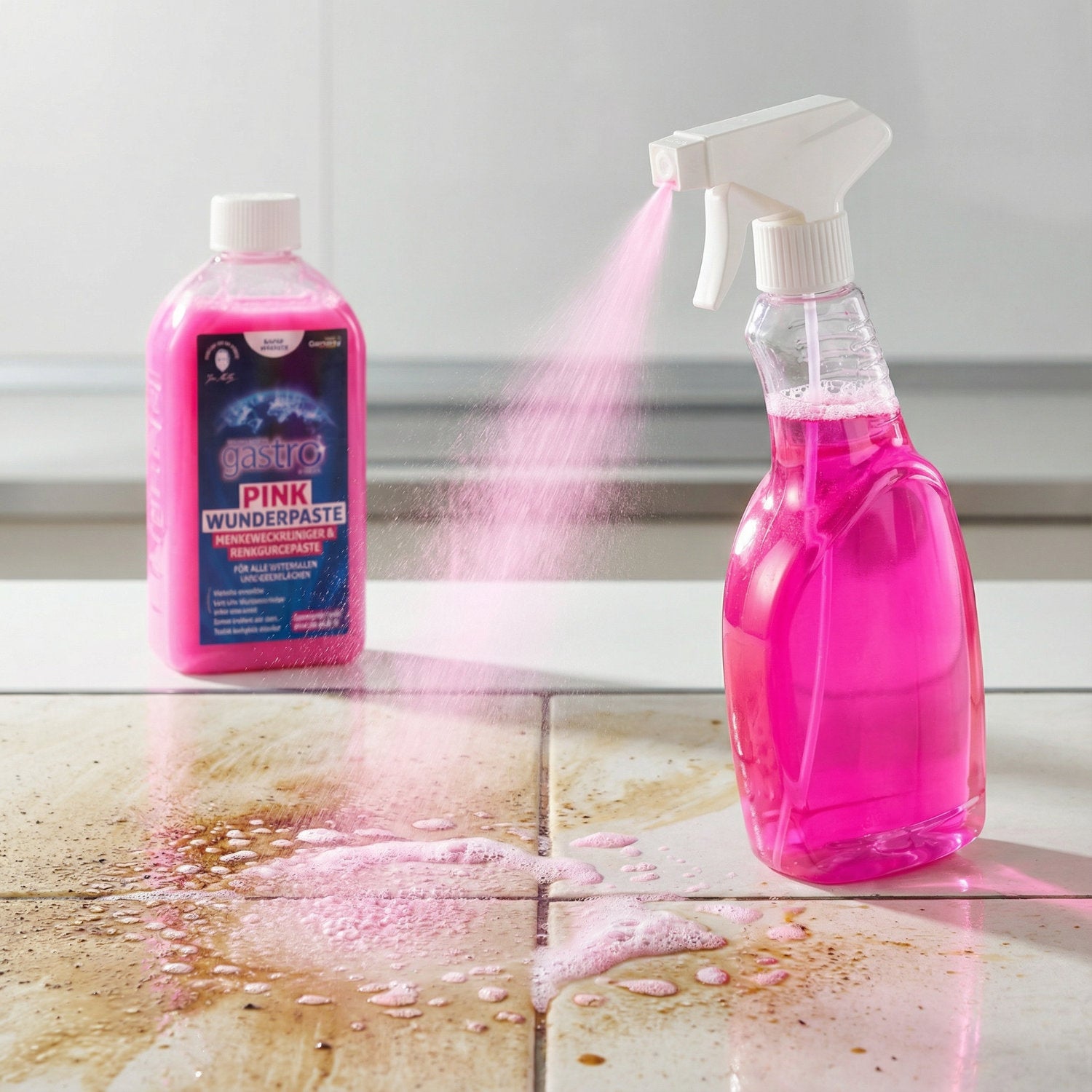 Reinigungspaste Pink-Paste inklusive Sprühflasche