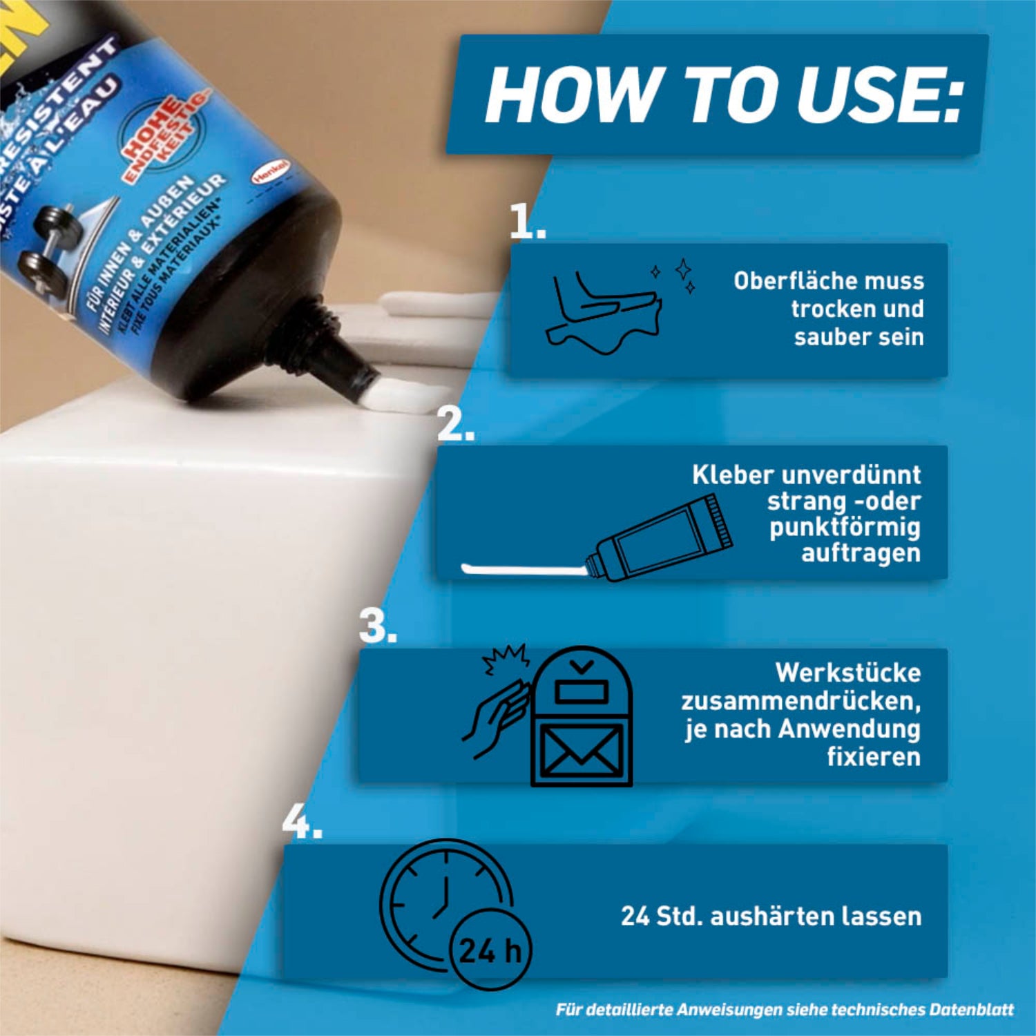 Montagekleber «Kleben statt Bohren» – wasserresistent & stark haftend
