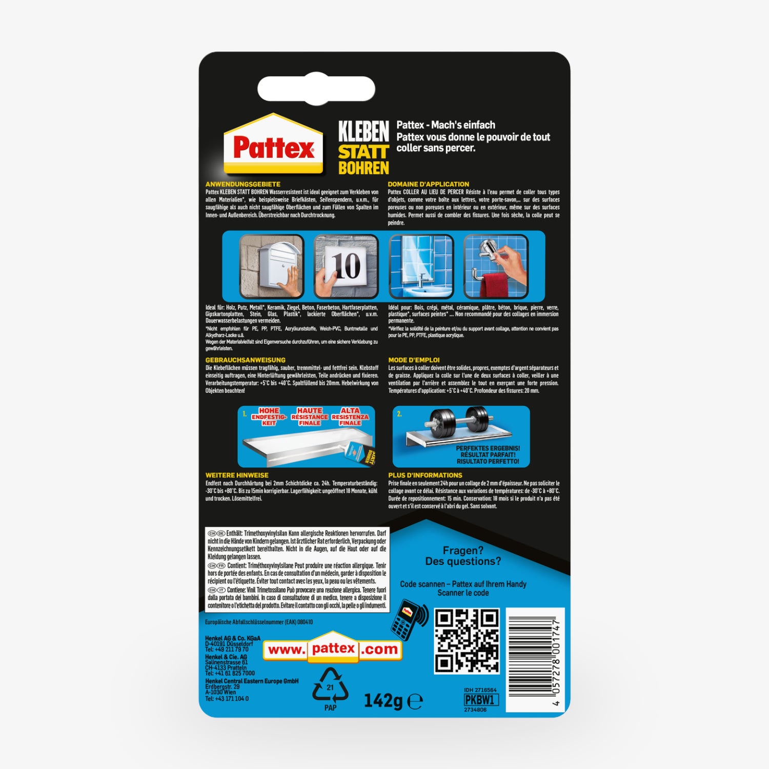 Montagekleber «Kleben statt Bohren» – wasserresistent & stark haftend