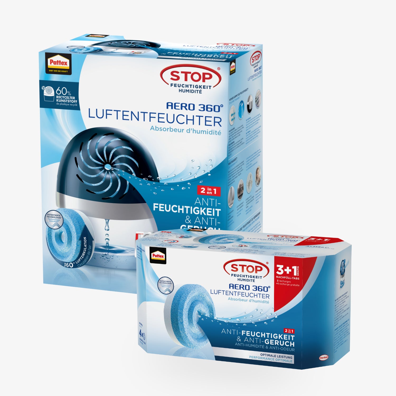 Luftentfeuchter-Set – 2-teilig für ein angenehmes und trockenes Raumklima