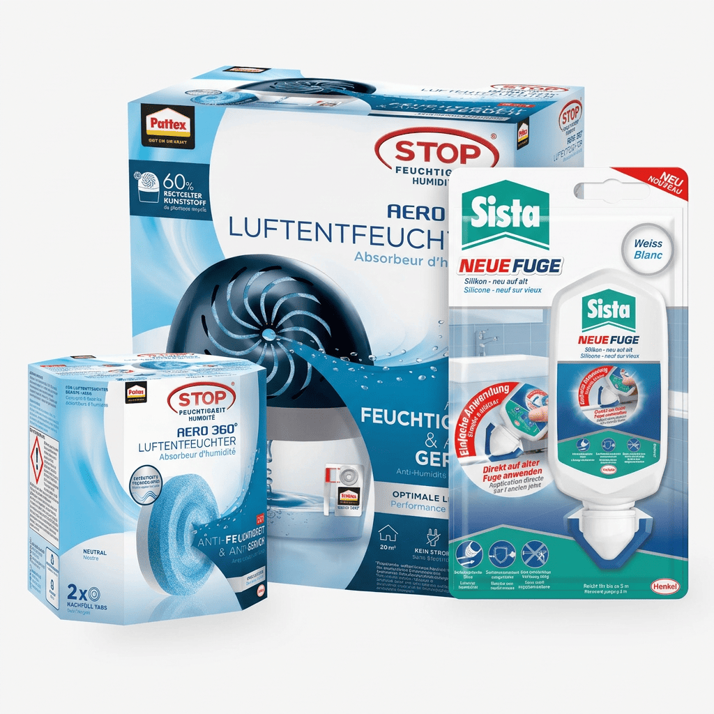 Anti-Schimmel Set 3-teilig für trockenes Raumklima und schöne Fugen