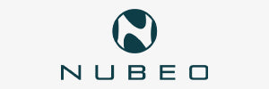 Logo von Nubeo mit stilisiertem Symbol und Schriftzug auf hellem Hintergrund.