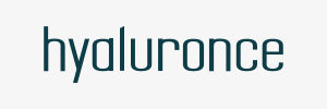Der Schriftzug "hyaluronce" in dunkelgrüner Schrift auf weißem Hintergrund.
