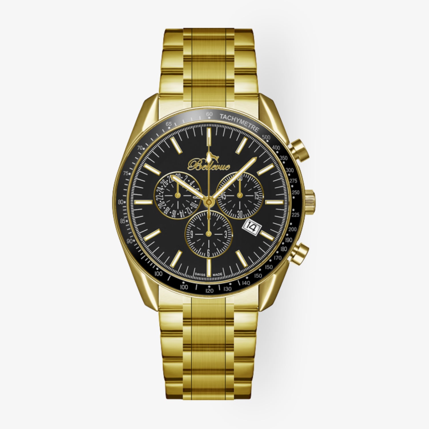 N.400 – Chronograph in eleganten Gold & Schwarz