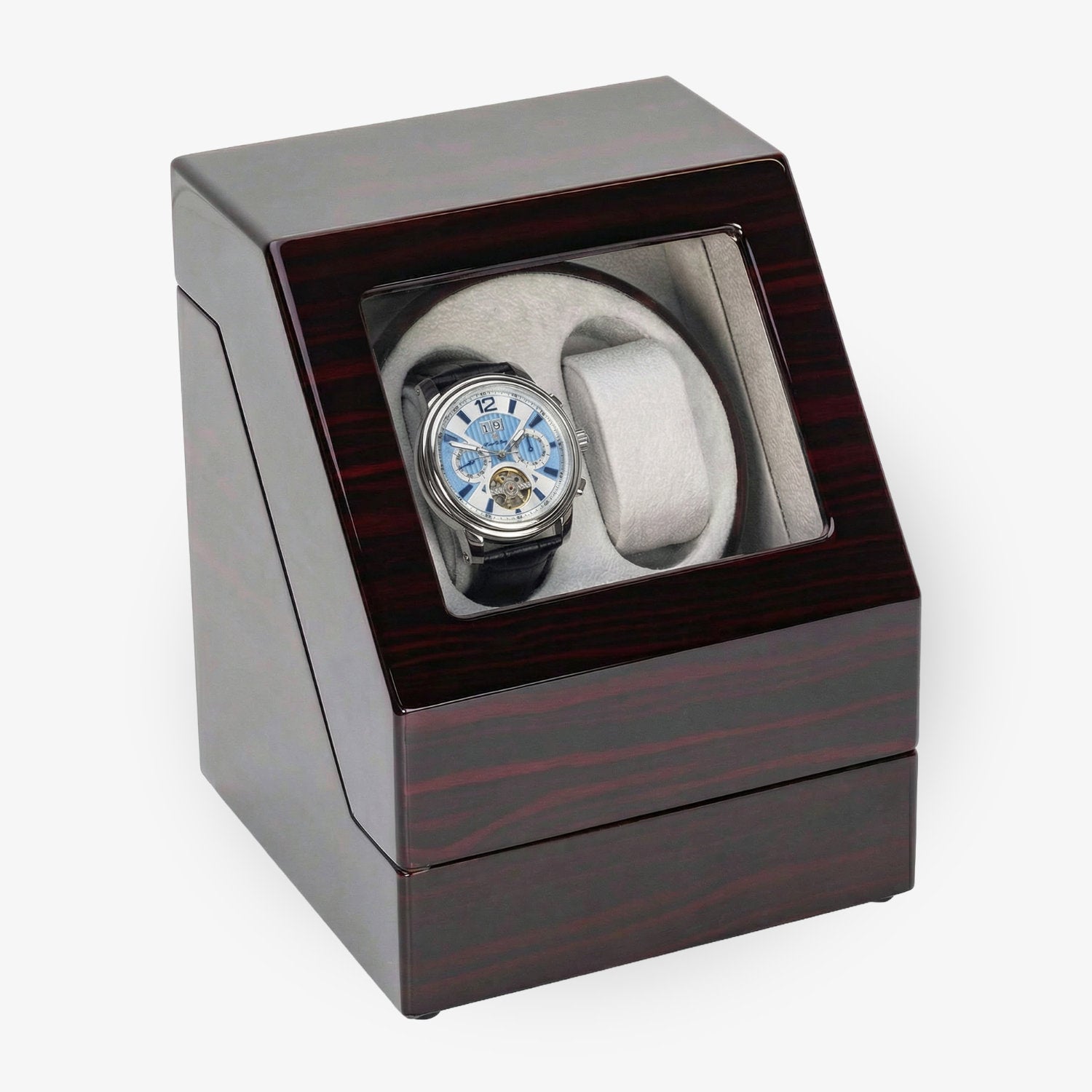 SET RUB05-0501-SL-ebl + Uhrenbeweger «Penta» Klavierlack Ebony