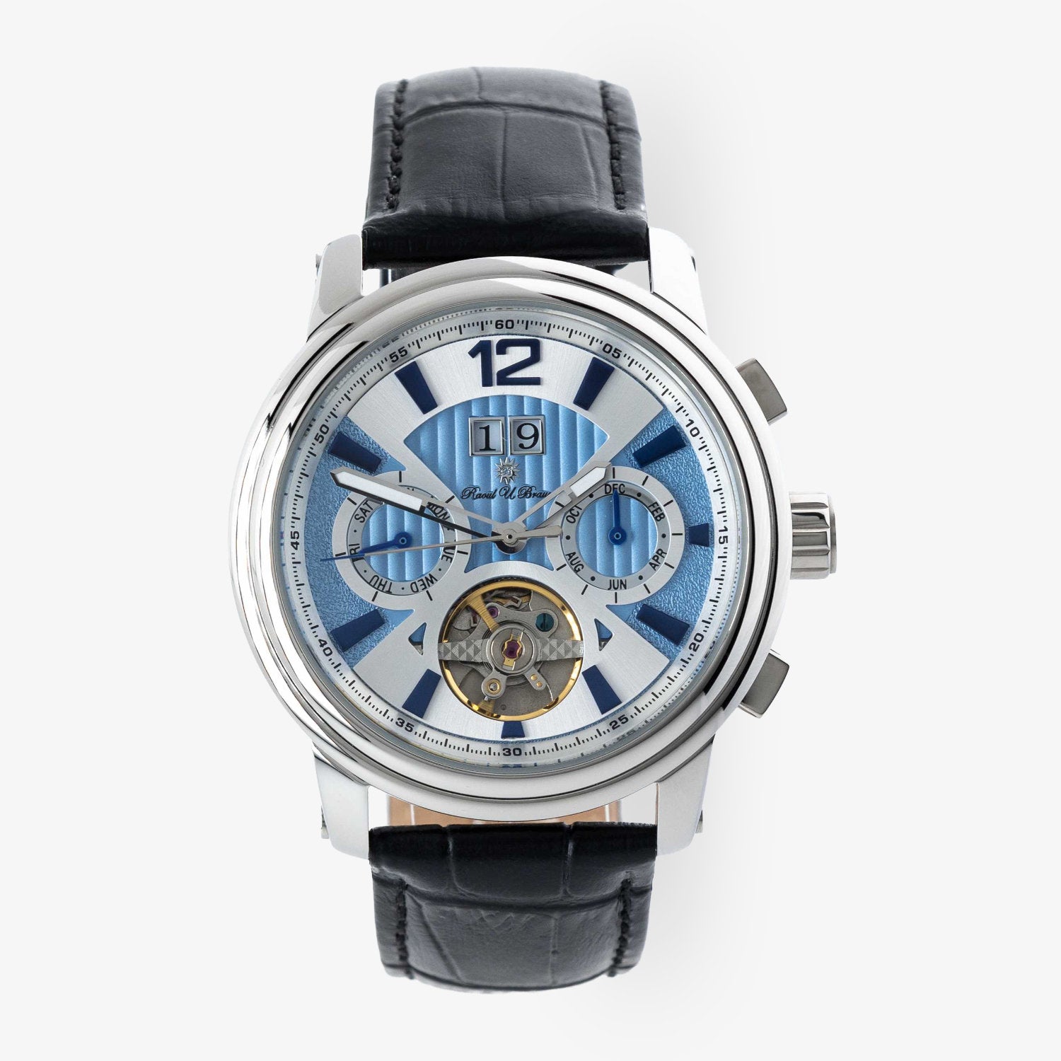 SET RUB05-0501-SL-ebl + Uhrenbeweger «Penta» Klavierlack Ebony