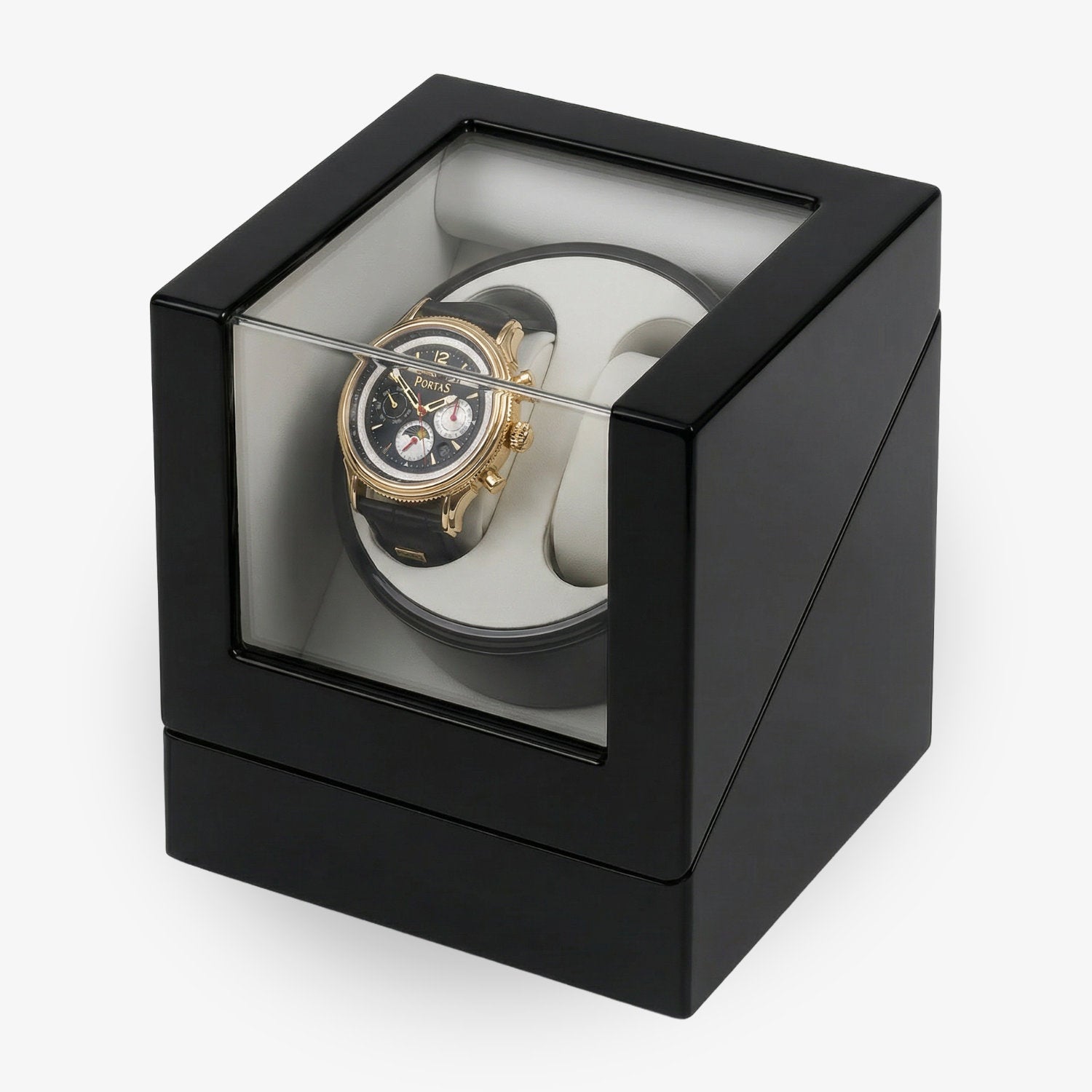 Set PS20I-TY2869-GL-s «Zittau» inkl. Uhrenbeweger «Kubus» Klavierlack