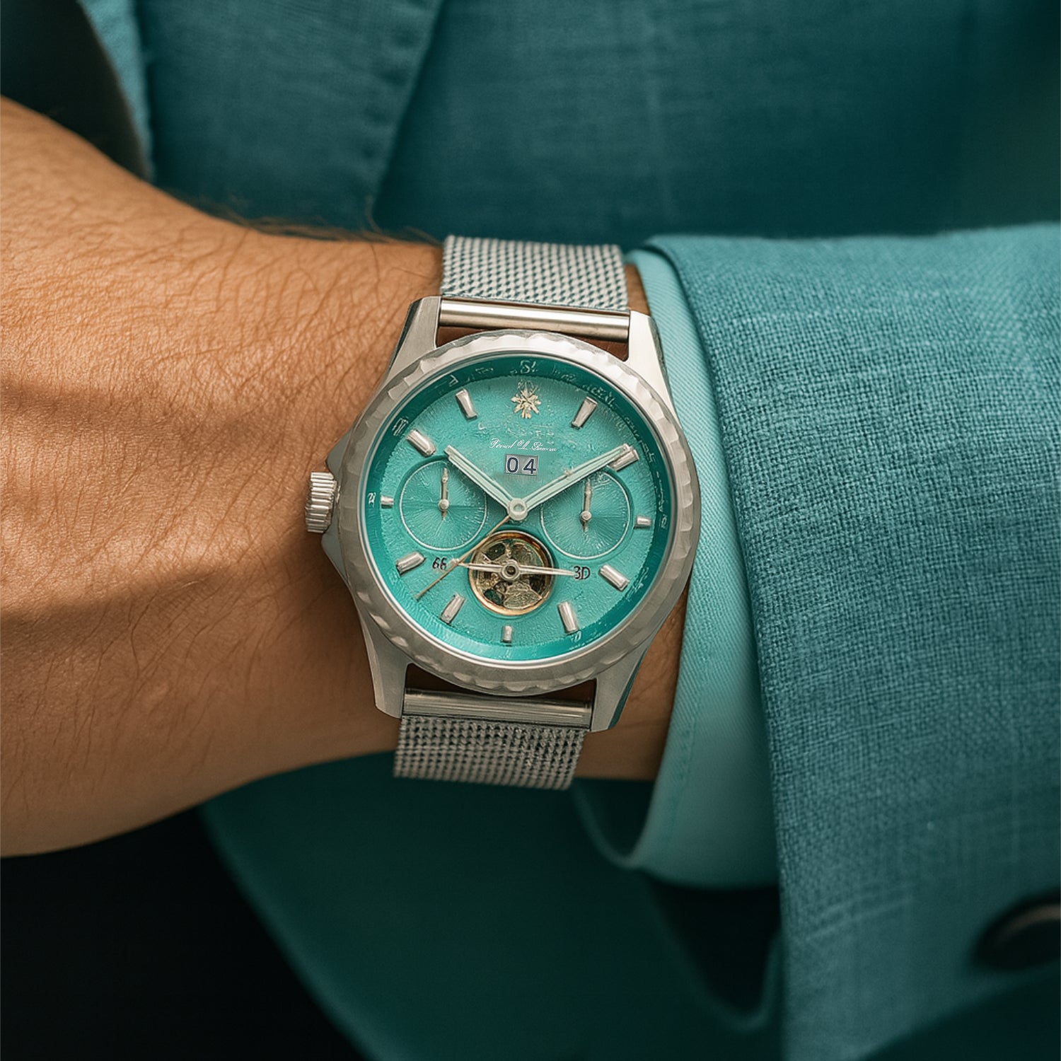 Raoul Braun RUB05-0469su-SL-lg – XL-Automatikuhr mit offener Unruh