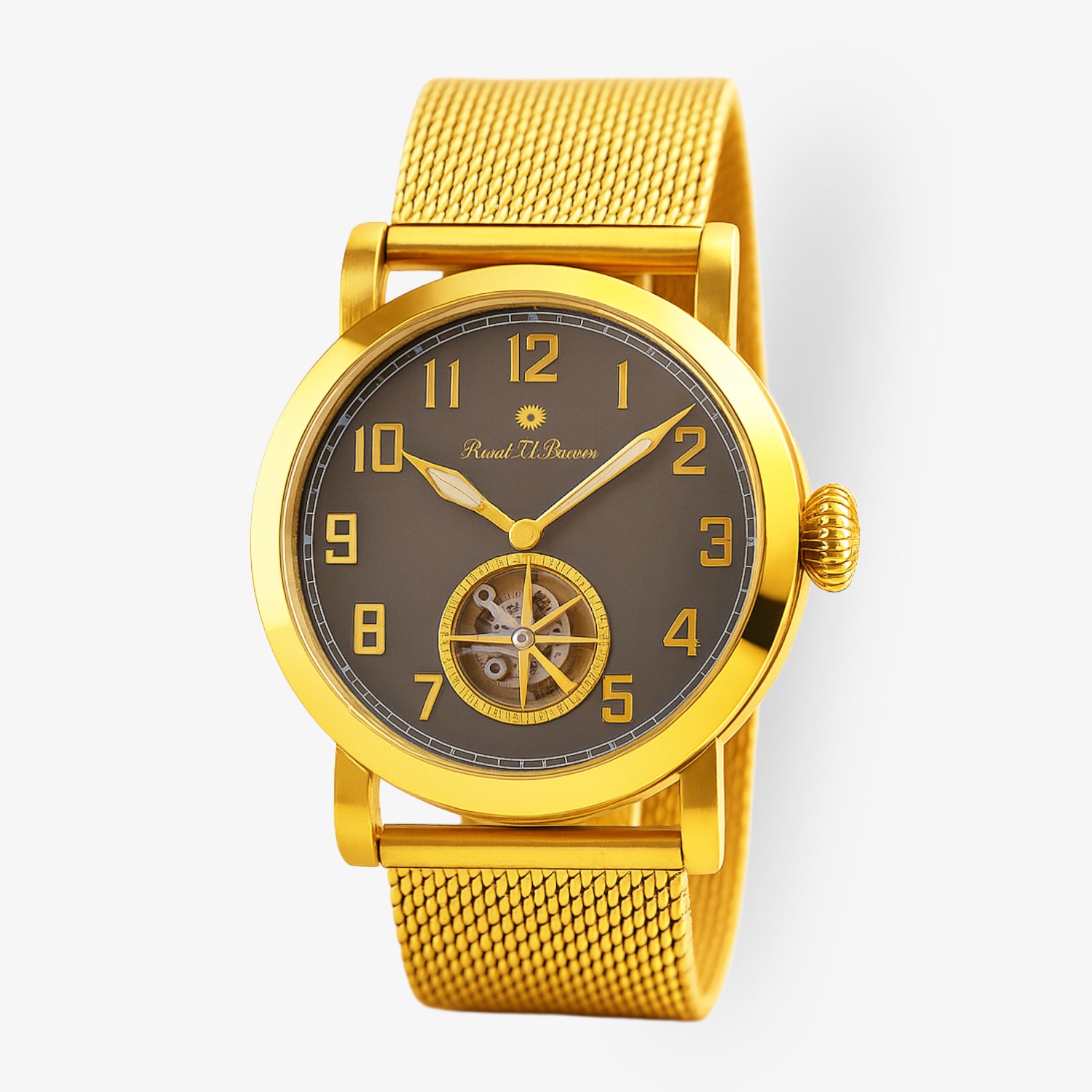 RUB05-0464GM-ant – Automatik-Uhr mit offener Unruh