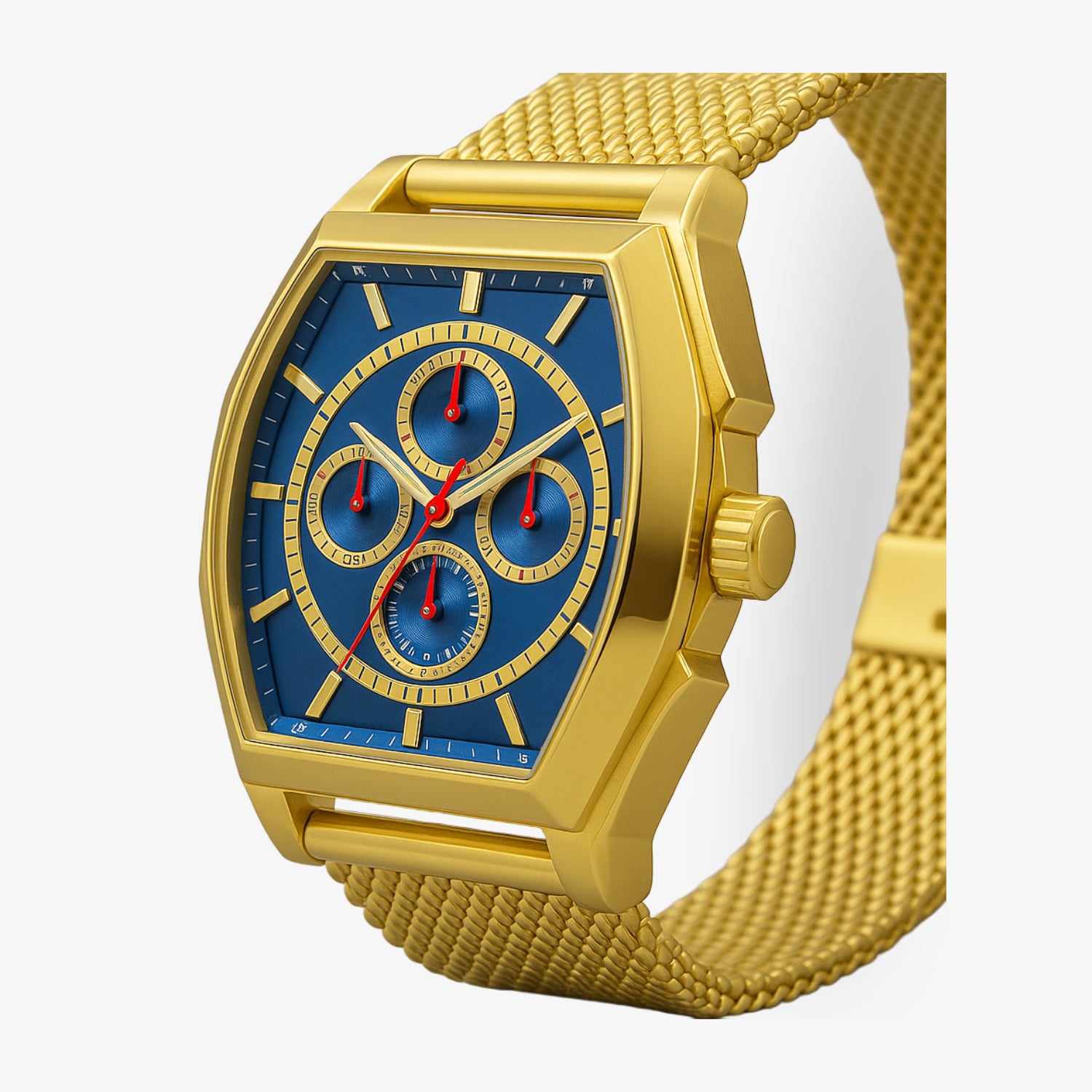 Automatikuhr in Tonneau-Form RUB05-0482GM-bl-go