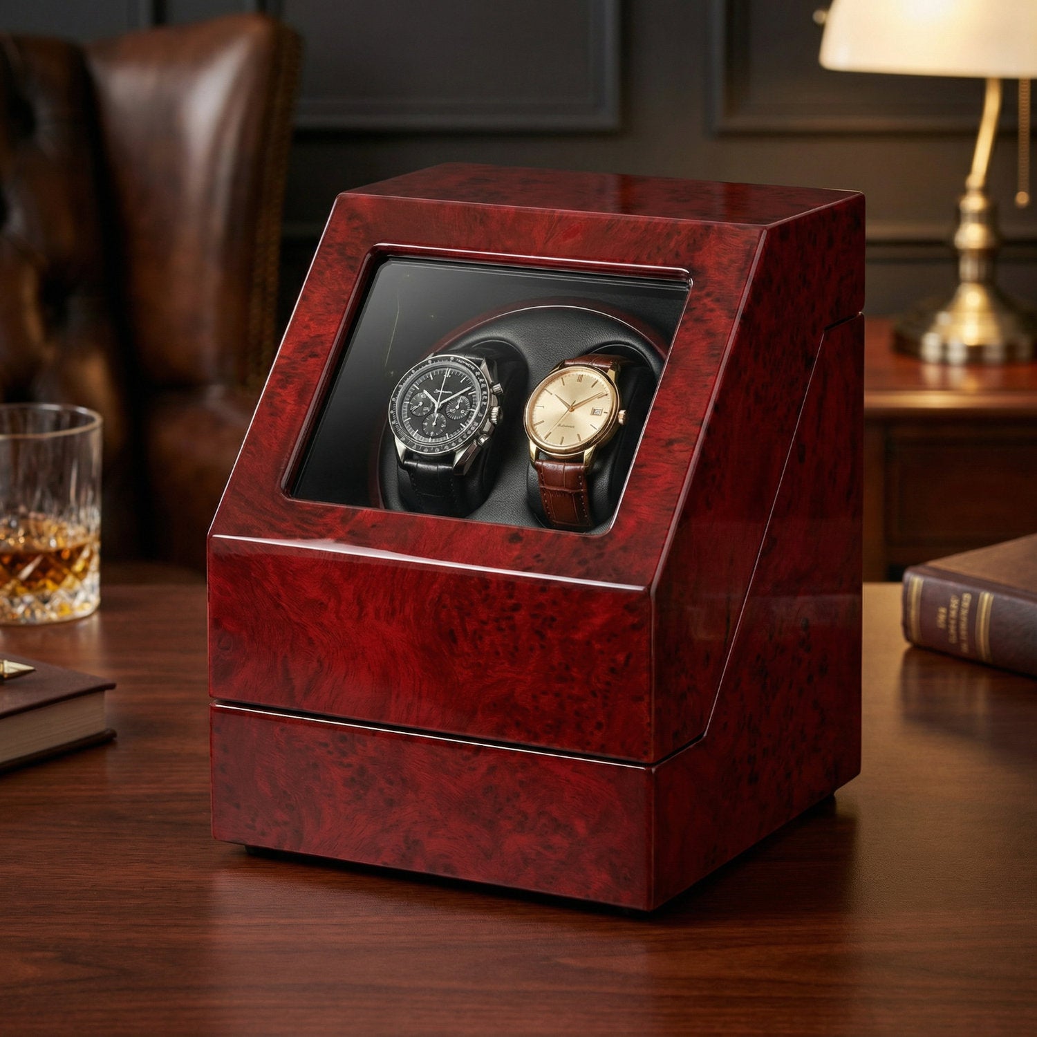 Caricatore per orologi «Penta» 1/2 radica / PU Nero DIGITALE