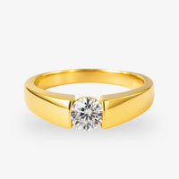 Ring Modell Zürich – 585er Gelbgold mit 0,5 ct Lab Grown Brillant